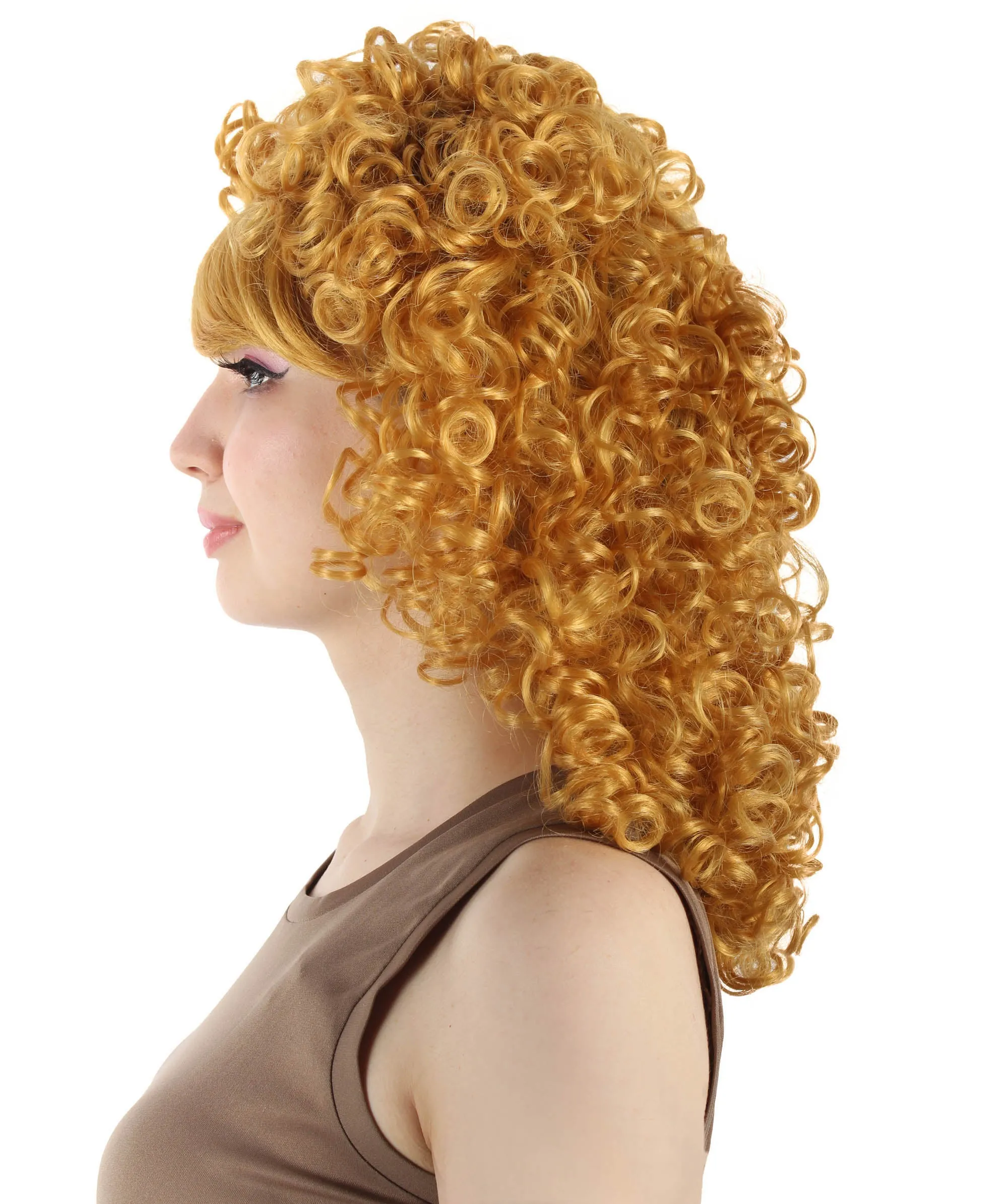 HPO Women's 80's Babe Doll Wig , Multiple Color Options