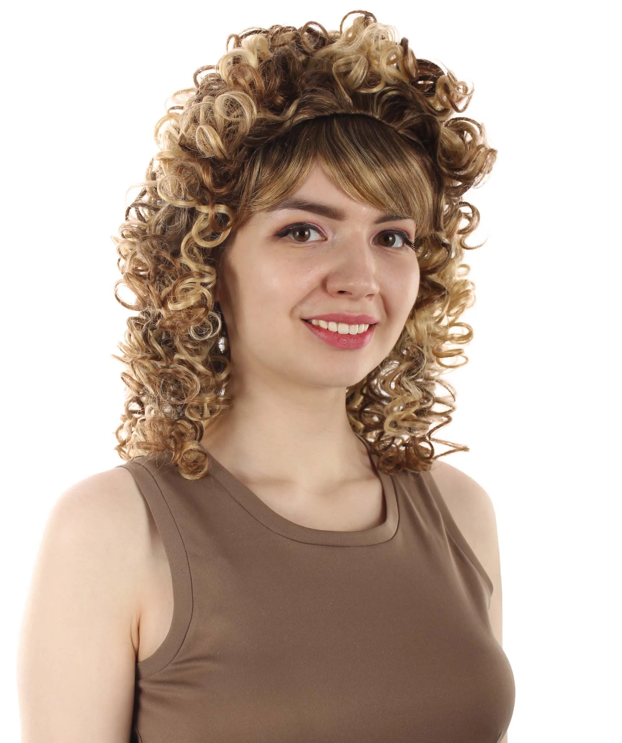 HPO Women's 80's Babe Doll Wig , Multiple Color Options
