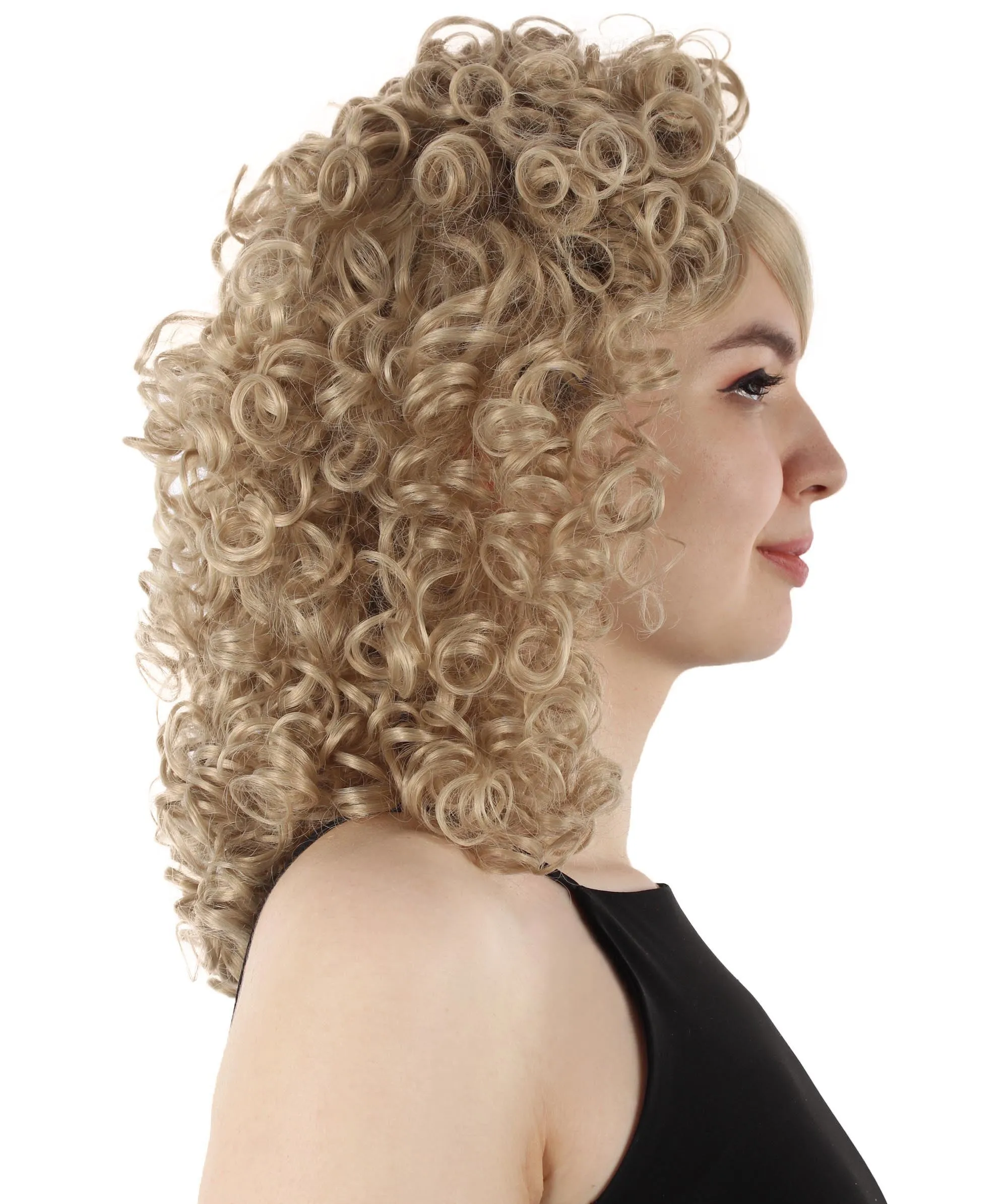 HPO Women's 80's Babe Doll Wig , Multiple Color Options