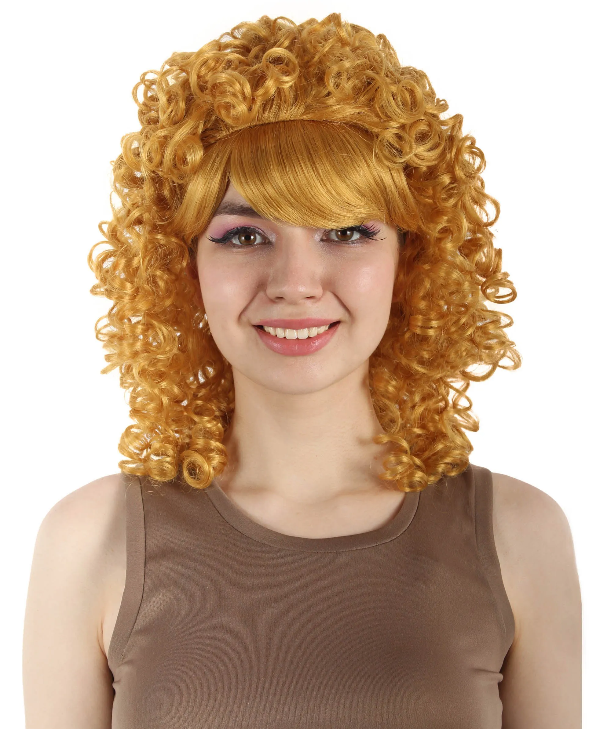 HPO Women's 80's Babe Doll Wig , Multiple Color Options