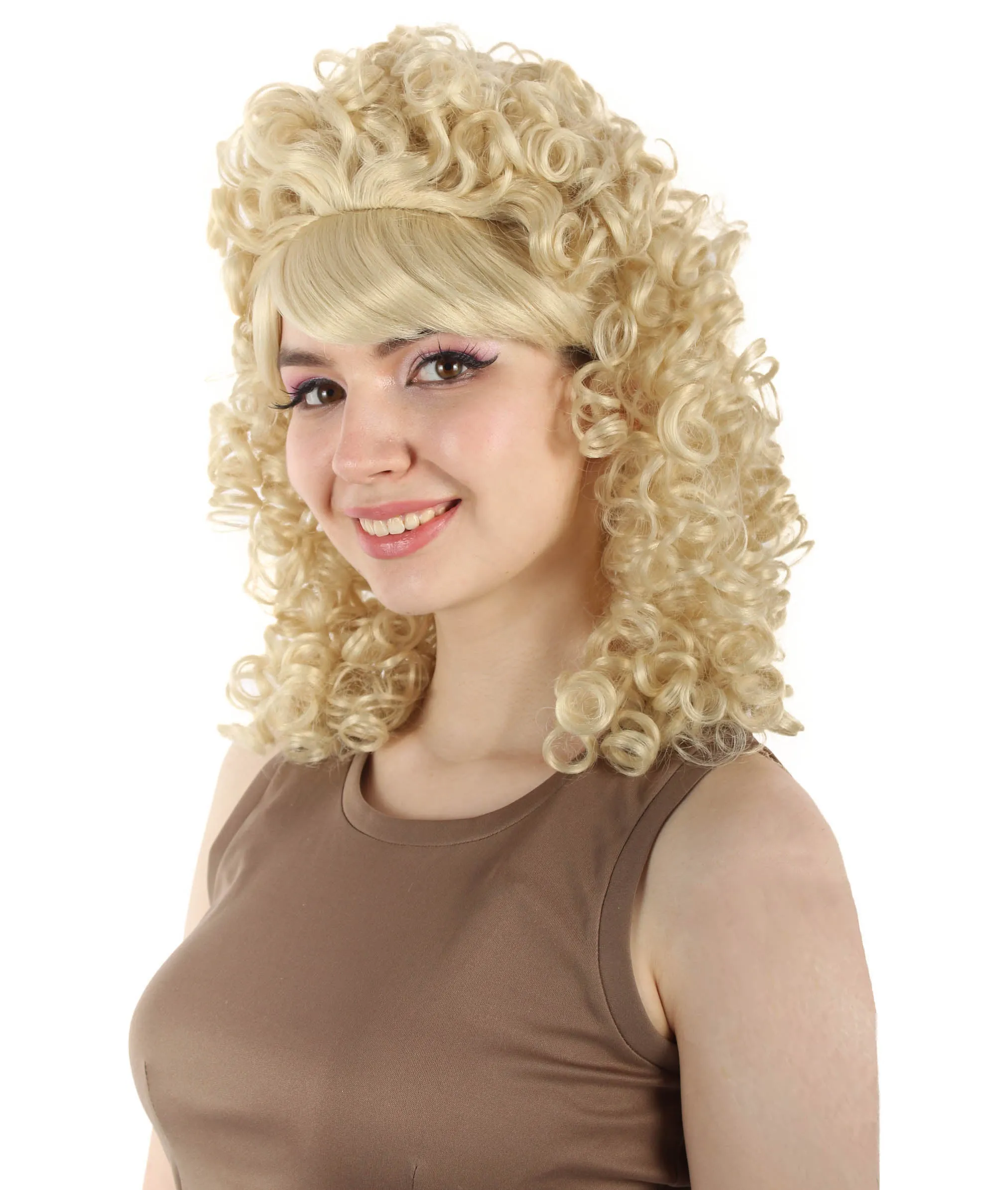 HPO Women's 80's Babe Doll Wig , Multiple Color Options