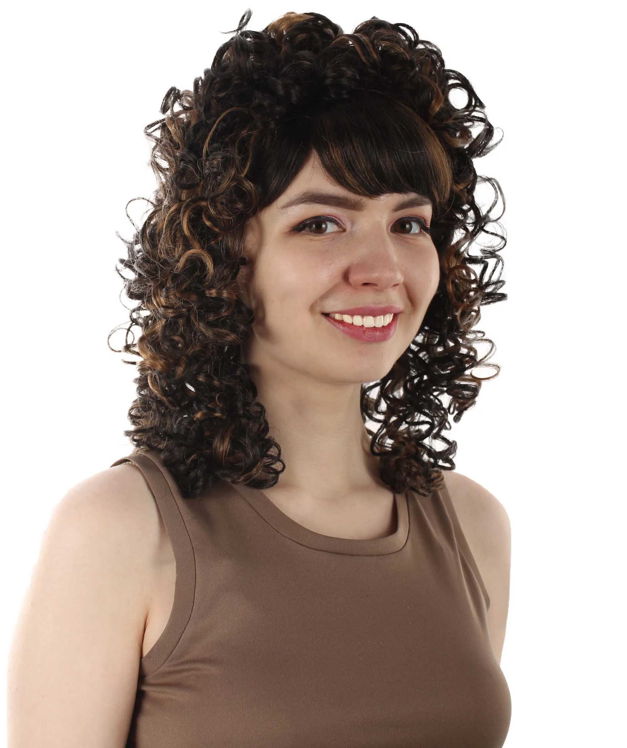 HPO Women's 80's Babe Doll Wig , Multiple Color Options