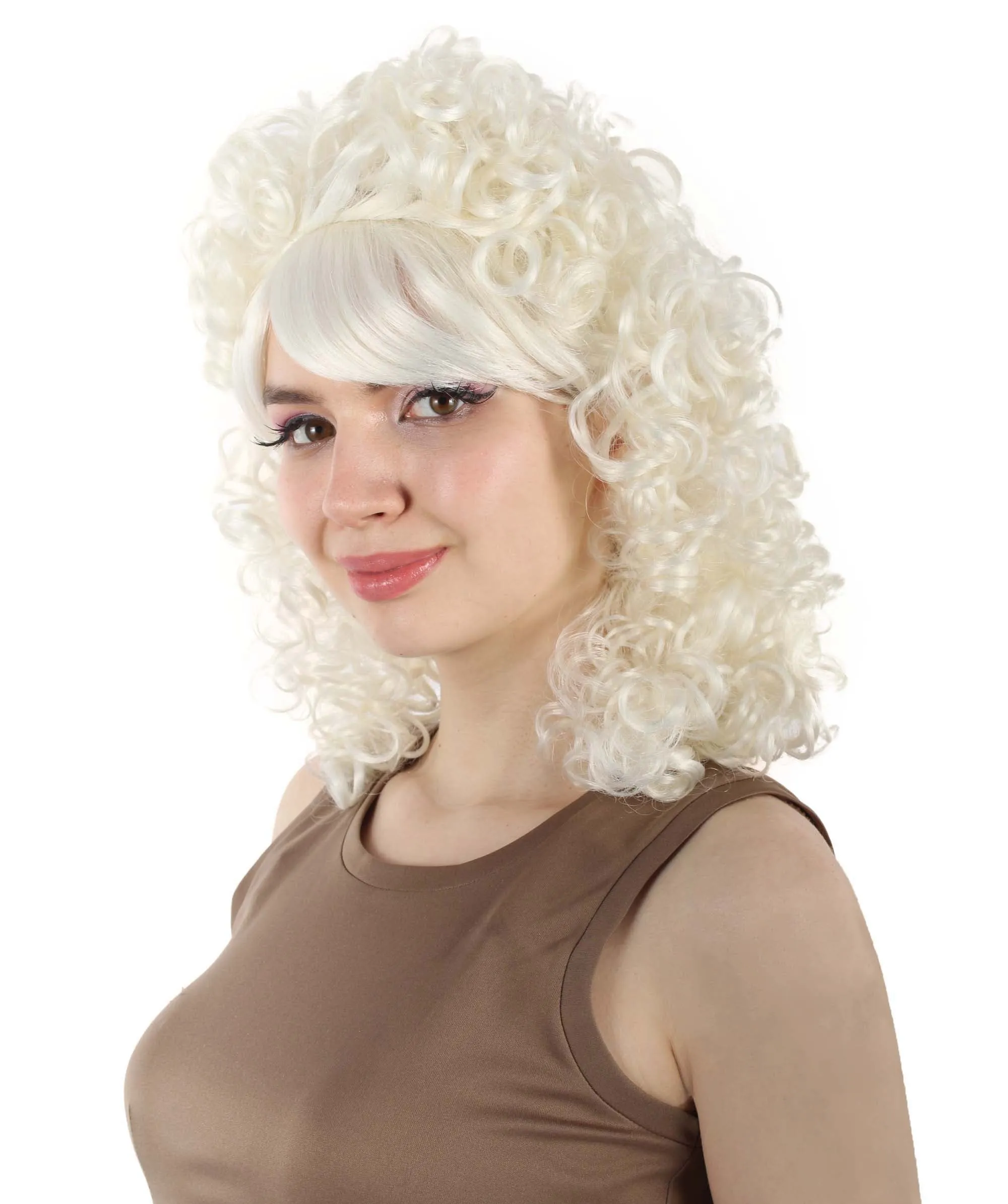 HPO Women's 80's Babe Doll Wig , Multiple Color Options