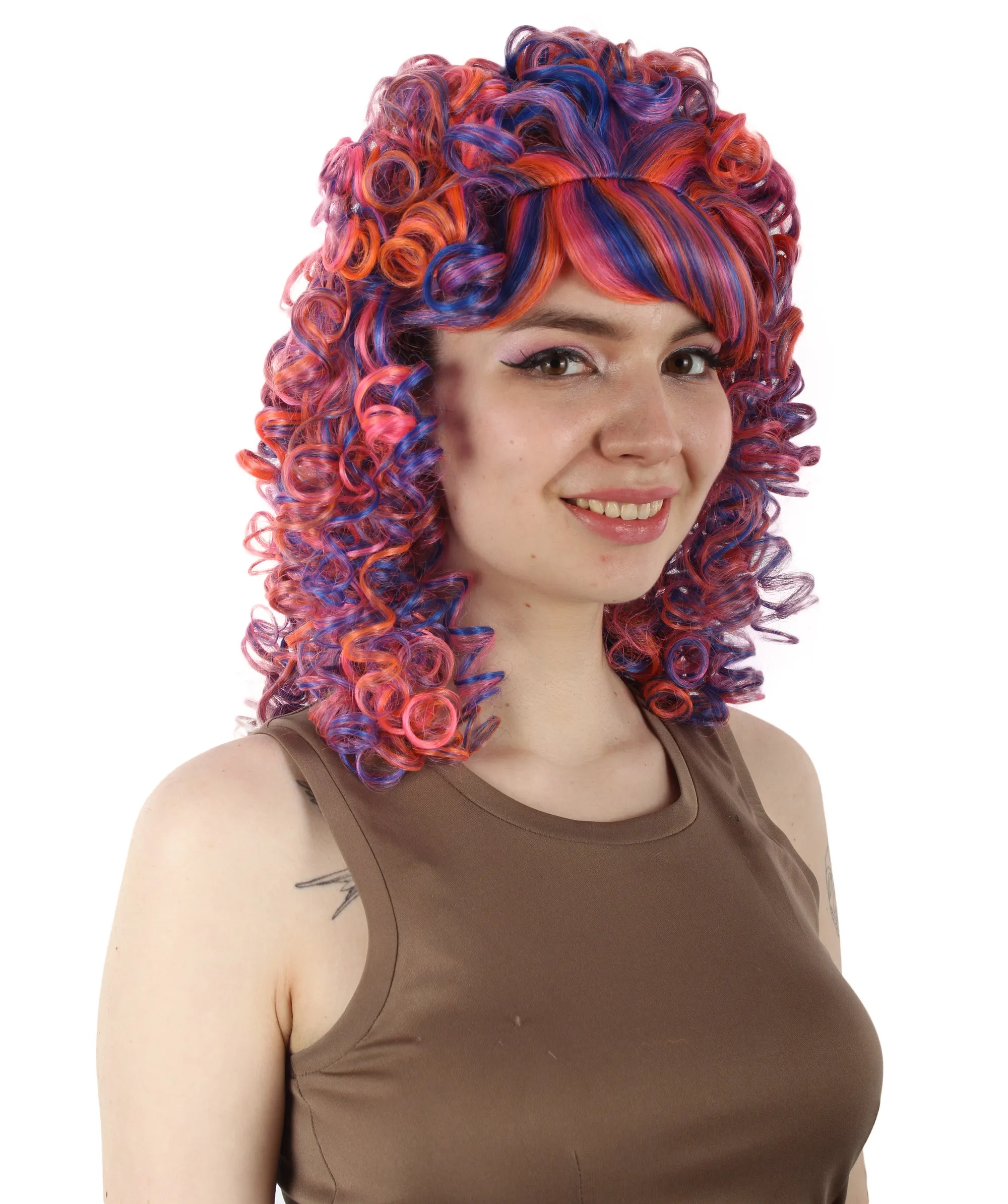 HPO Women's 80's Babe Doll Wig , Multiple Color Options
