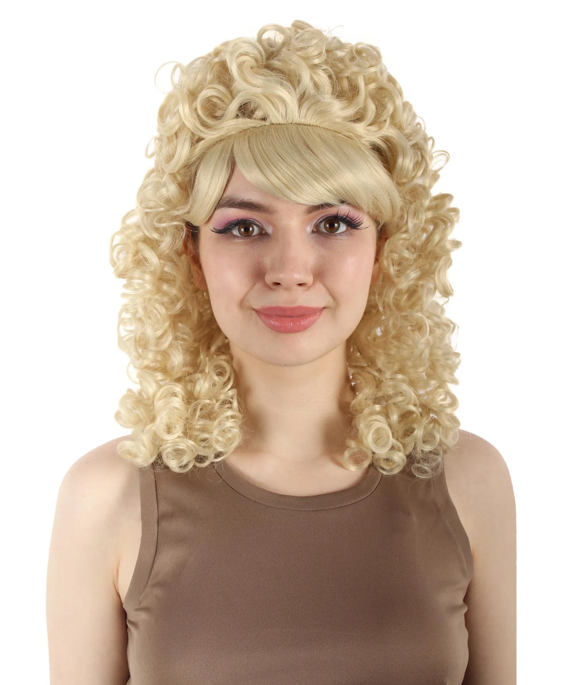 HPO Women's 80's Babe Doll Wig , Multiple Color Options