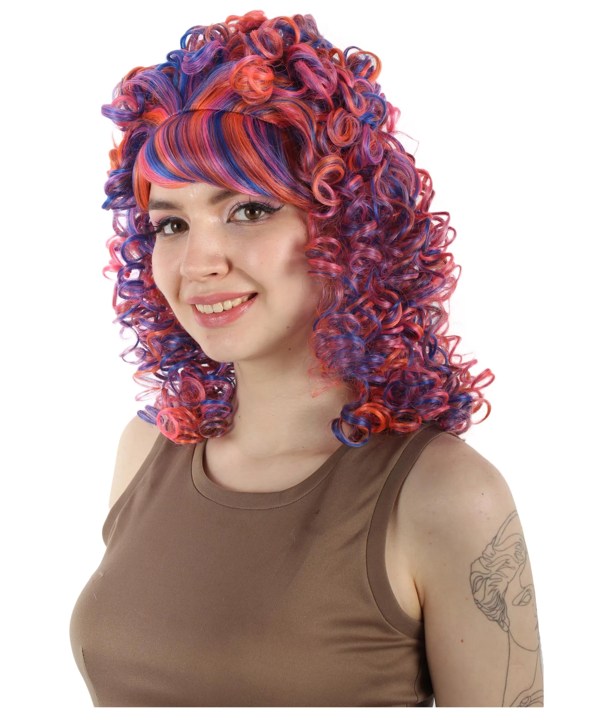HPO Women's 80's Babe Doll Wig , Multiple Color Options
