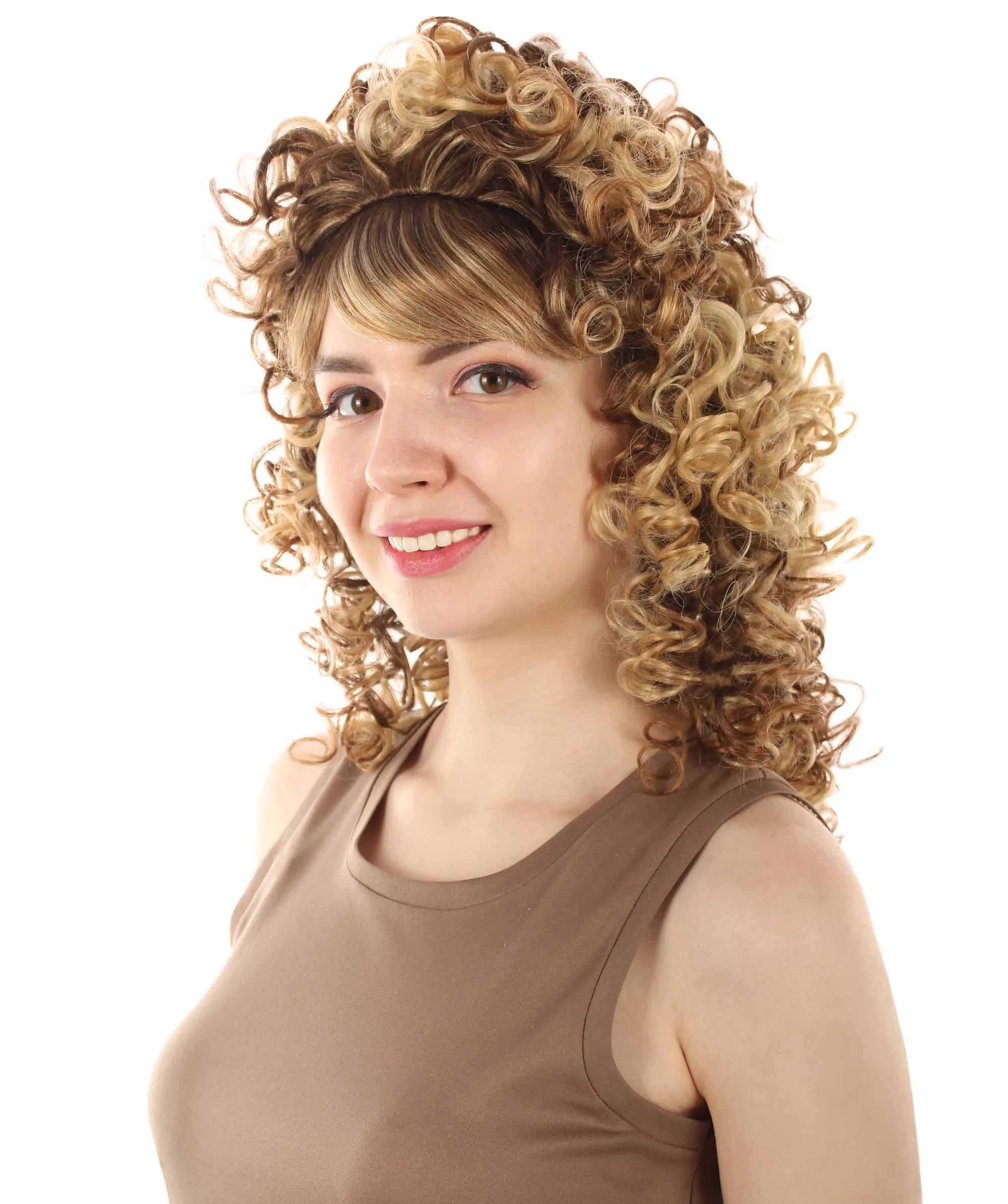 HPO Women's 80's Babe Doll Wig , Multiple Color Options