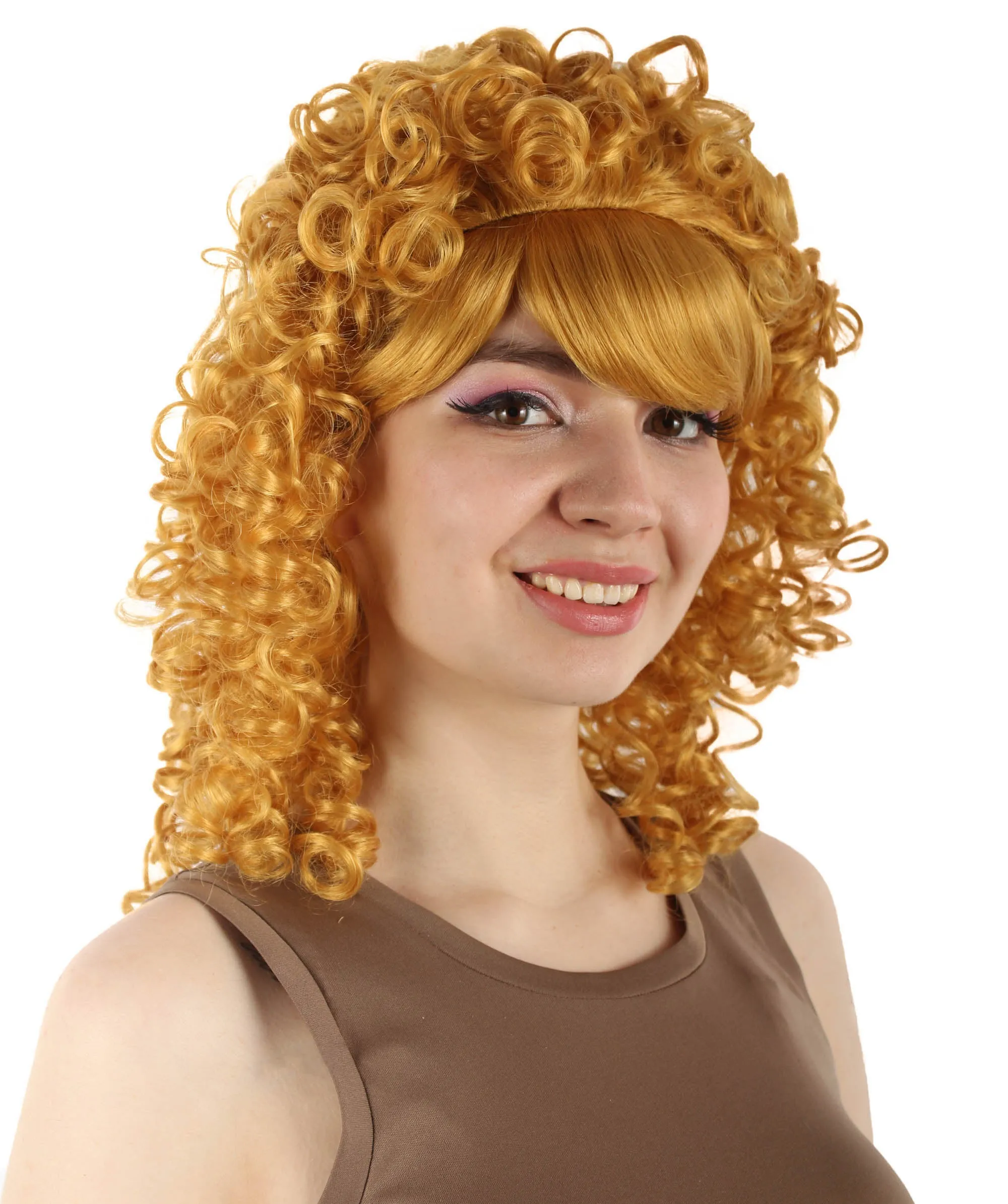 HPO Women's 80's Babe Doll Wig , Multiple Color Options