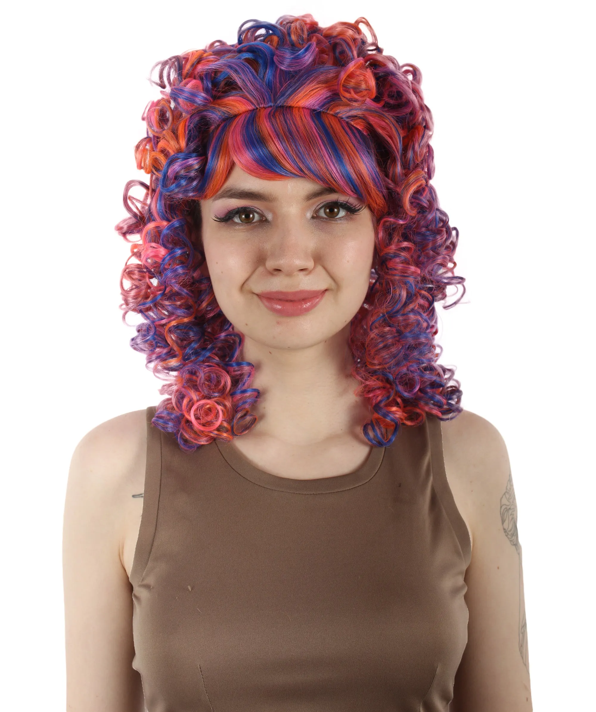 HPO Women's 80's Babe Doll Wig , Multiple Color Options