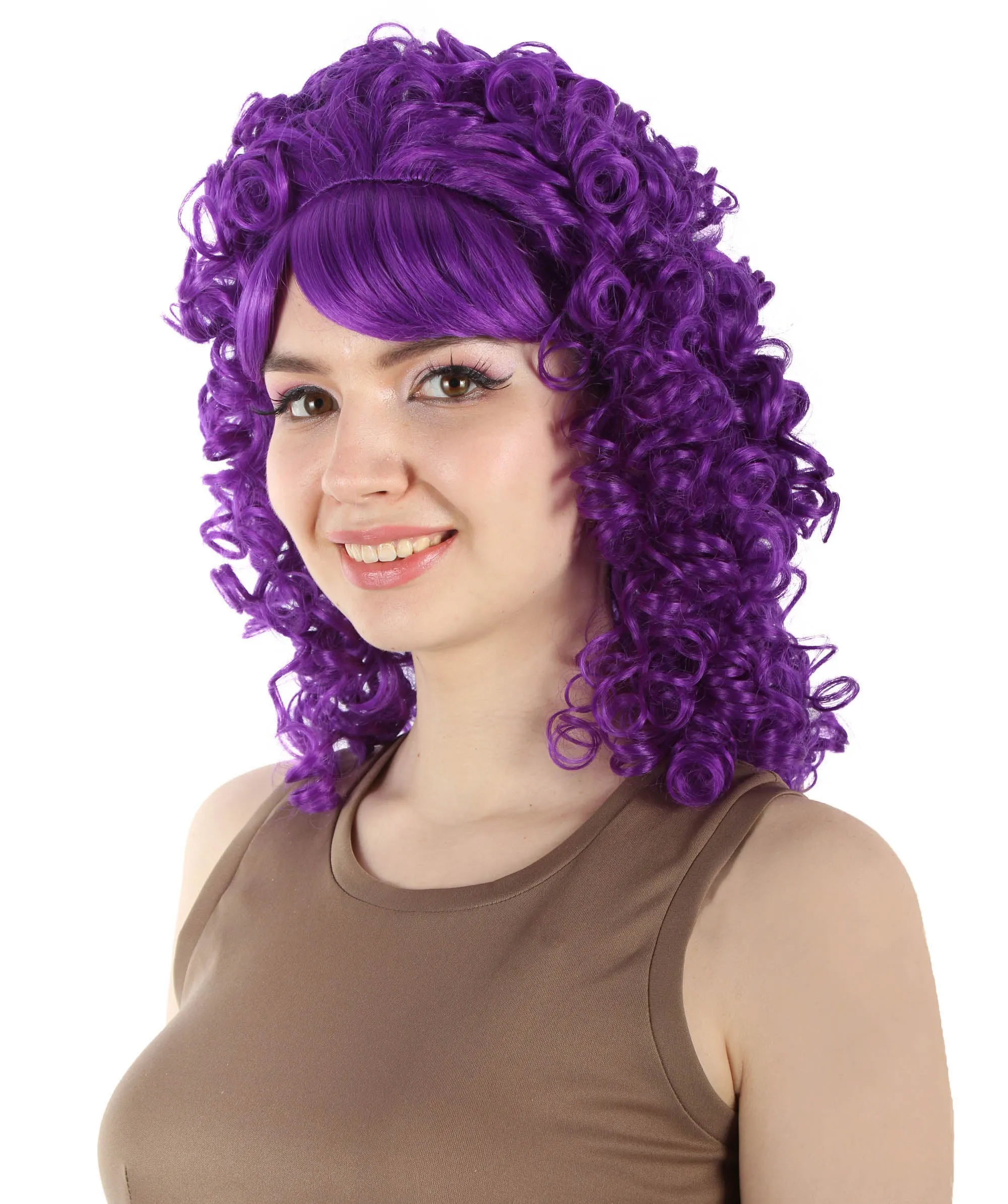 HPO Women's 80's Babe Doll Wig , Multiple Color Options
