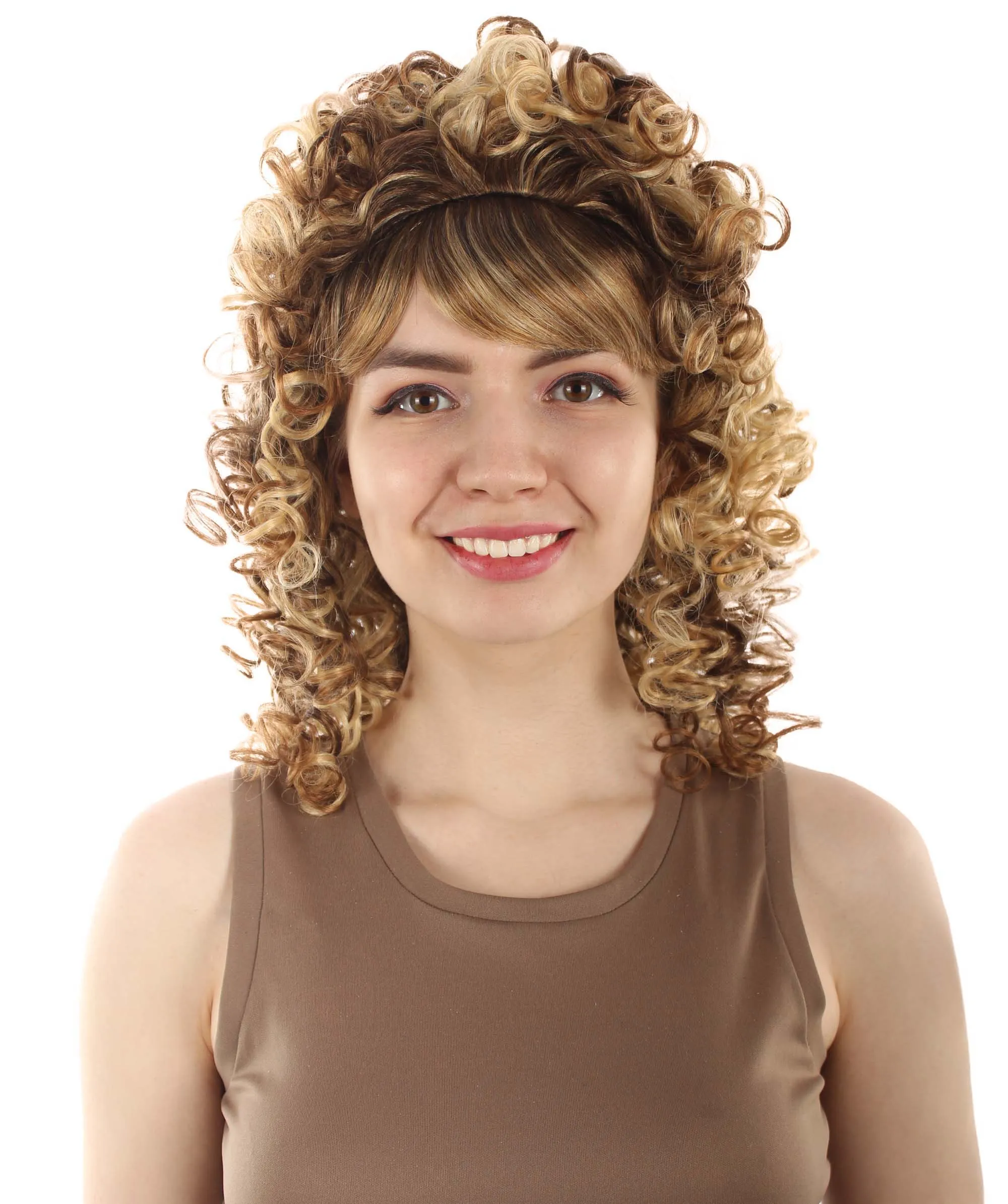 HPO Women's 80's Babe Doll Wig , Multiple Color Options