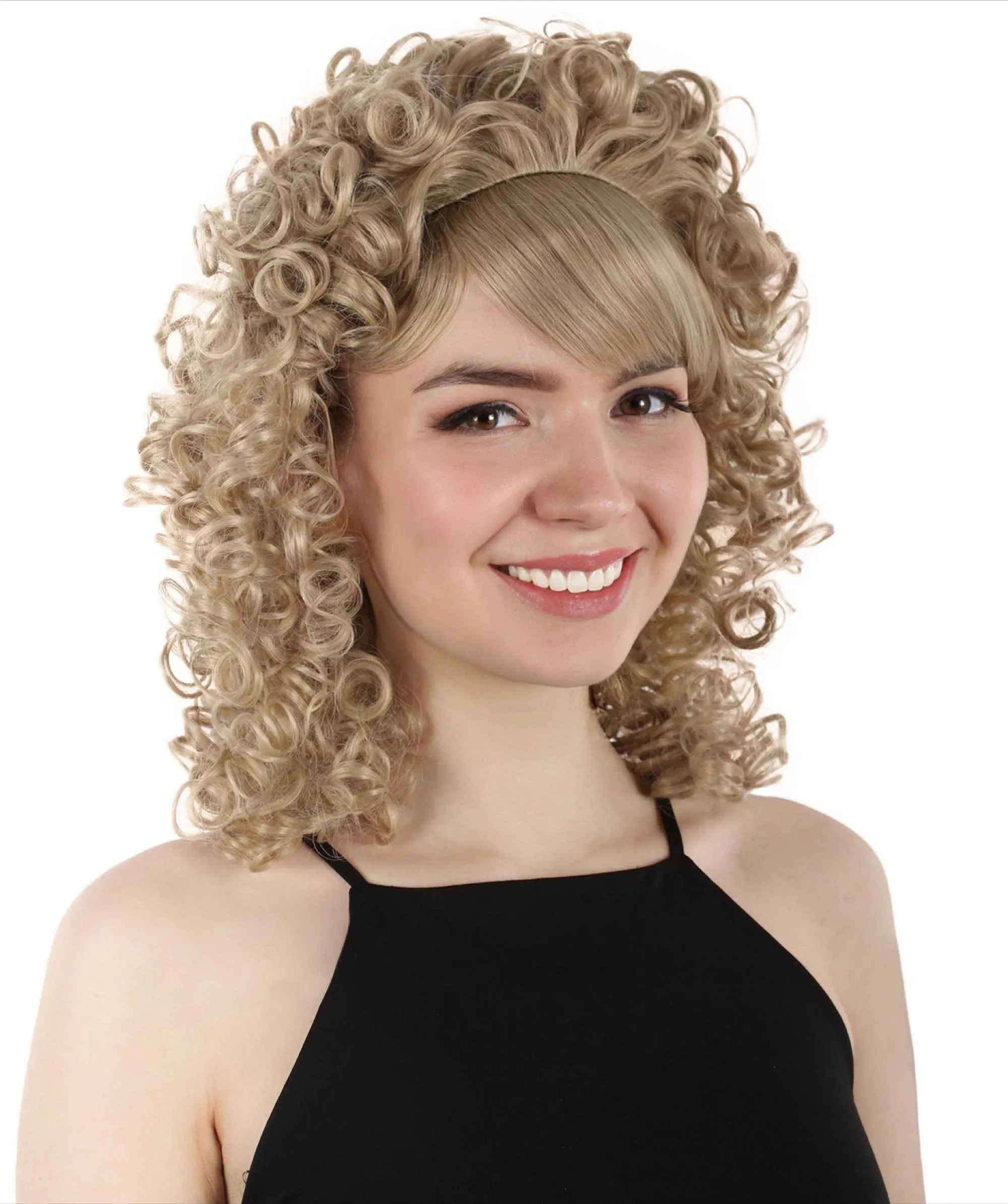 HPO Women's 80's Babe Doll Wig , Multiple Color Options