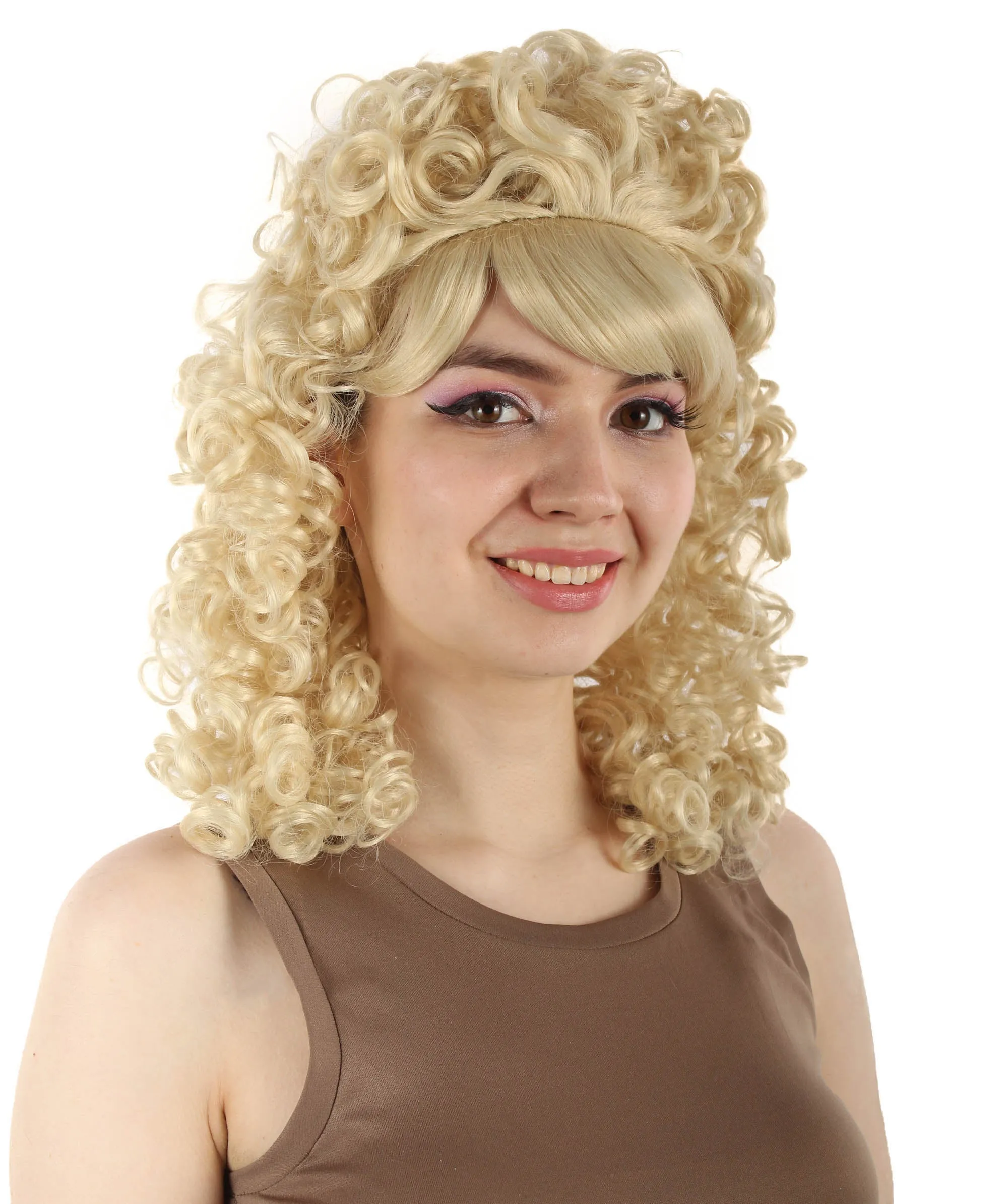 HPO Women's 80's Babe Doll Wig , Multiple Color Options