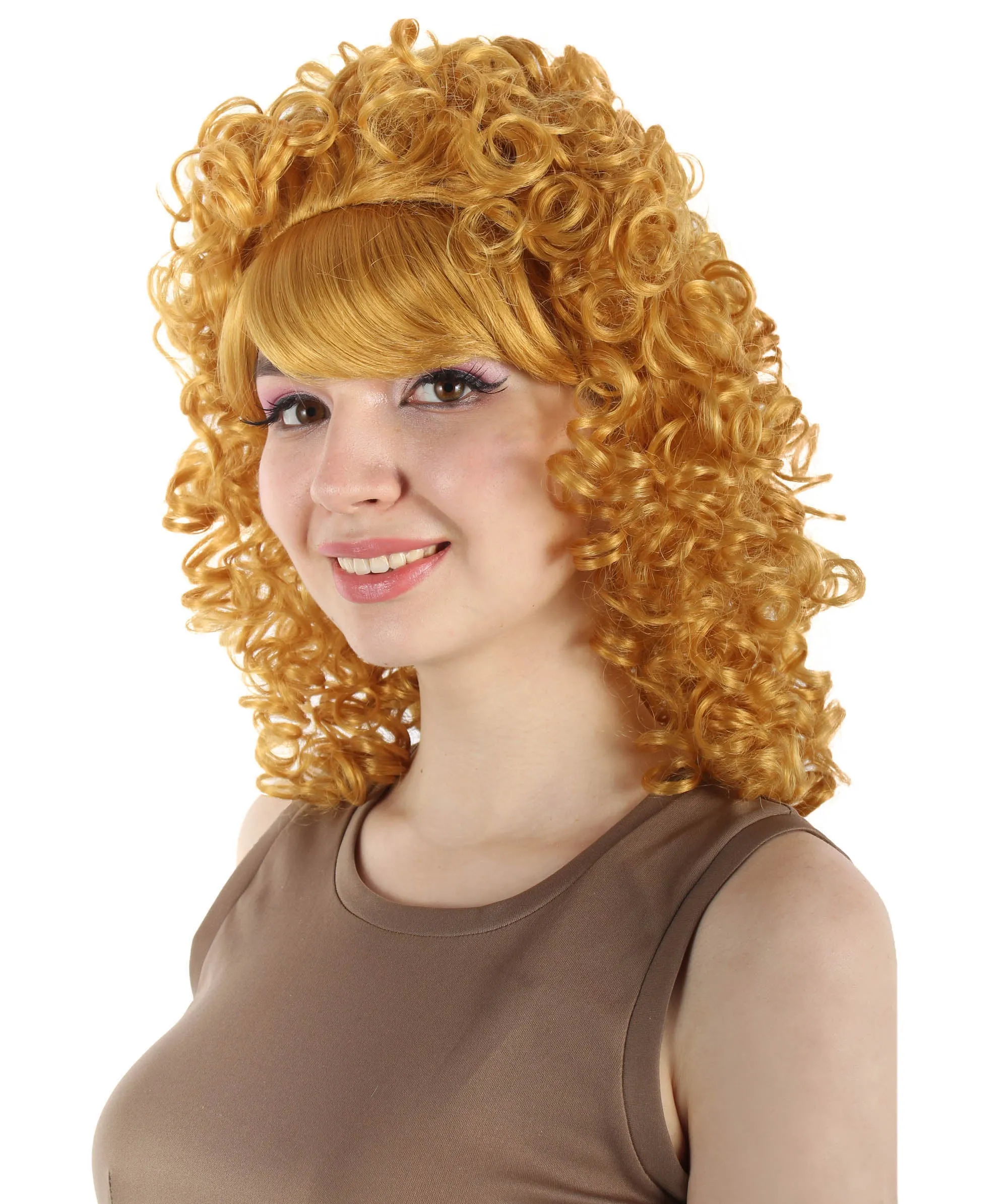 HPO Women's 80's Babe Doll Wig , Multiple Color Options