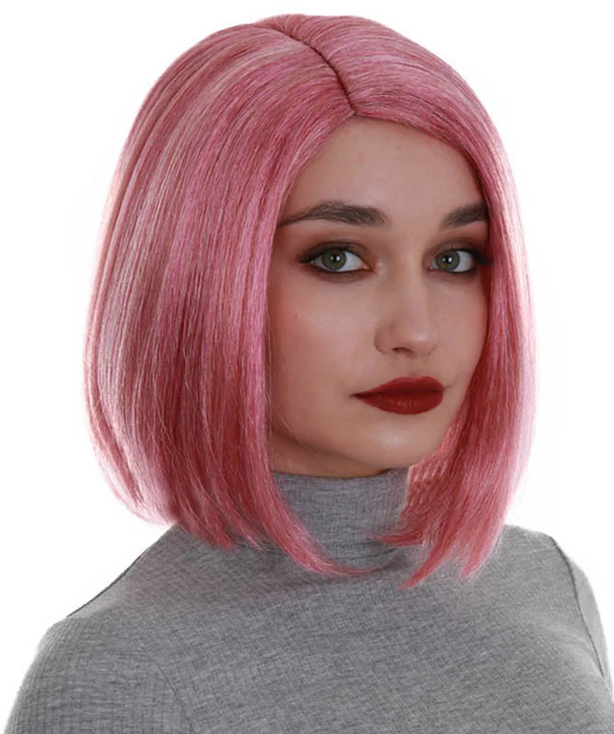 Introverted Bob | Women's Rose Multiple Color Straight Shoulder Length Trendy Introverted Bob Wig