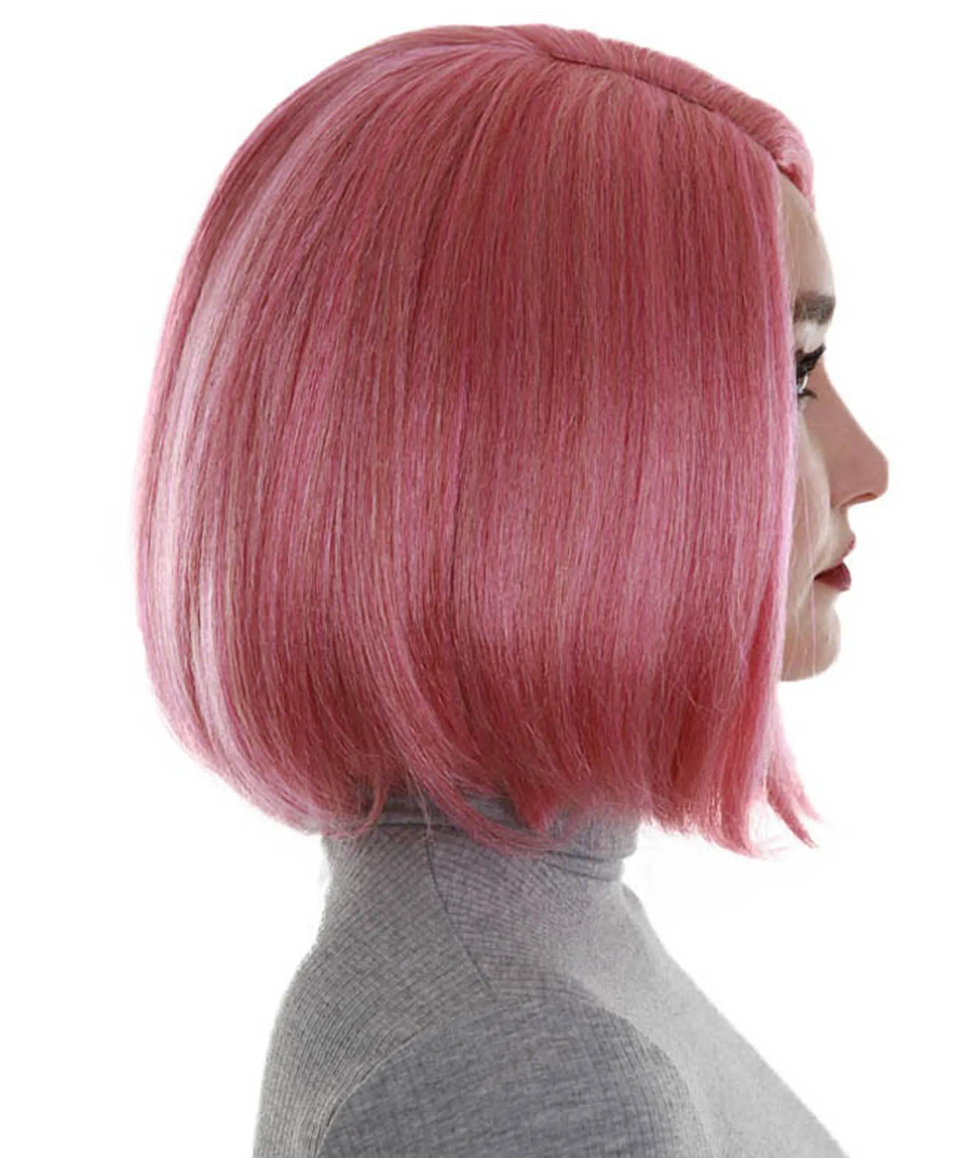 Introverted Bob | Women's Rose Multiple Color Straight Shoulder Length Trendy Introverted Bob Wig