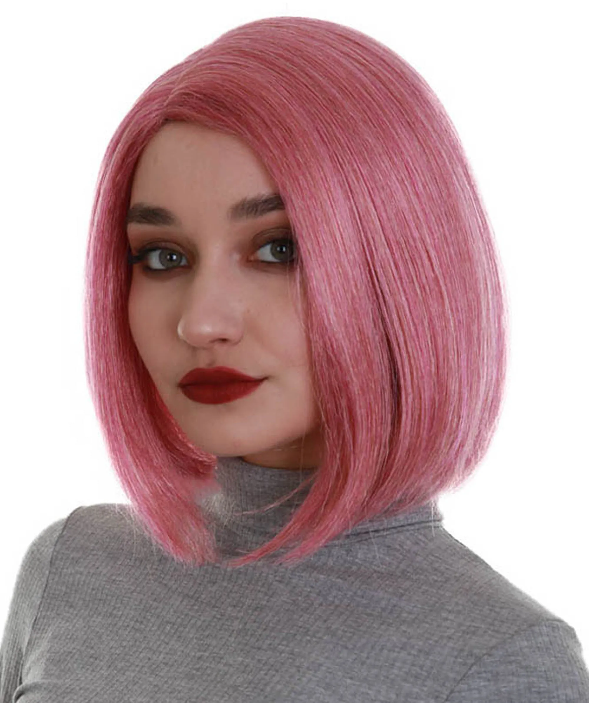 Introverted Bob | Women's Rose Multiple Color Straight Shoulder Length Trendy Introverted Bob Wig