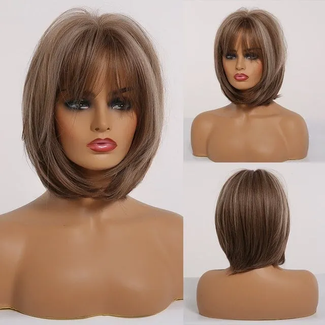 Lolita Cosplay Brown Bob Wig