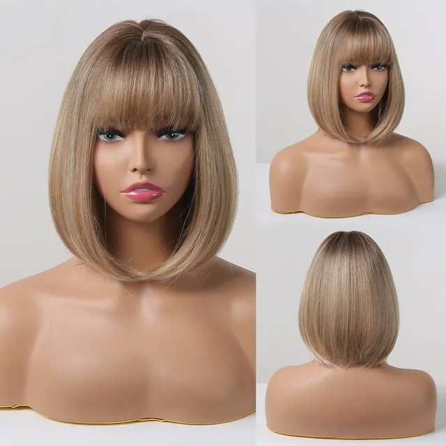 Lolita Cosplay Brown Bob Wig