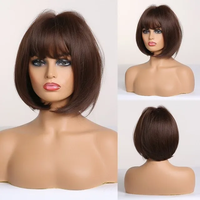 Lolita Cosplay Brown Bob Wig