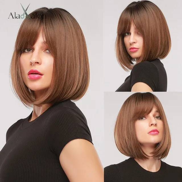 Lolita Cosplay Brown Bob Wig