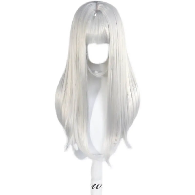 Lolita White Long Straight Hair Wig