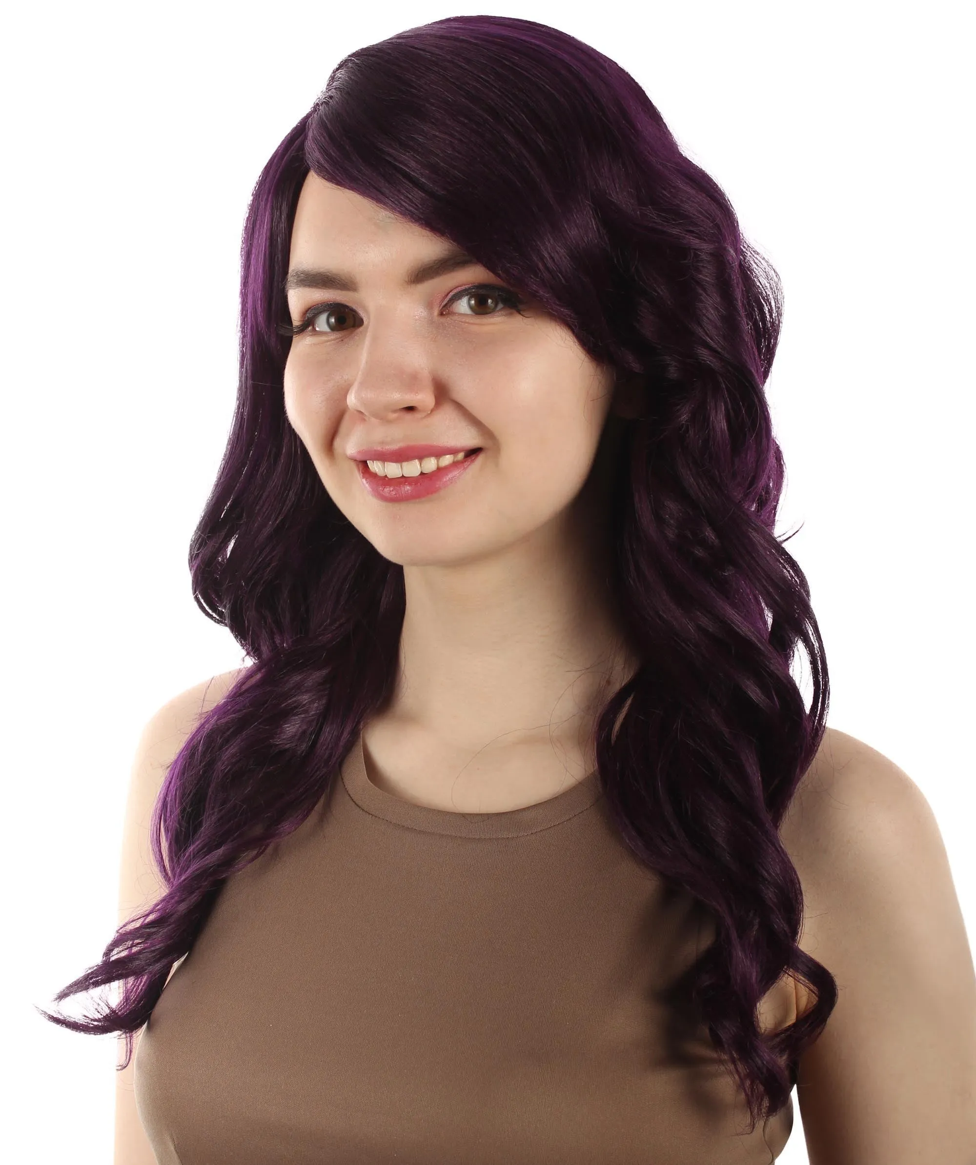Long Length Wavy Cosplay Halloween Costume Party Hair Synthetic Fiber Mermaid Fairytale Wig, 18 Inches | HPO