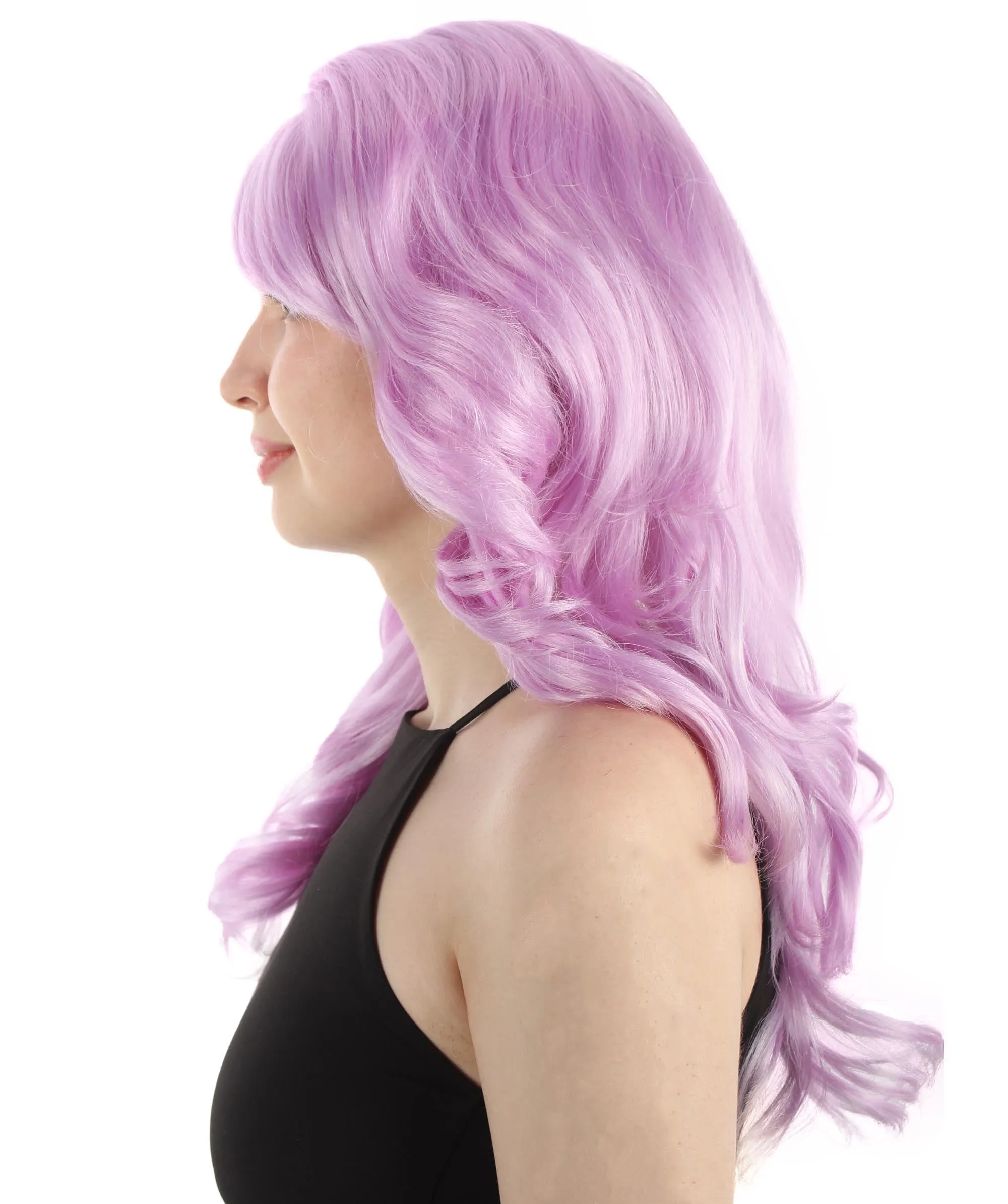 Long Length Wavy Cosplay Halloween Costume Party Hair Synthetic Fiber Mermaid Fairytale Wig, 18 Inches | HPO