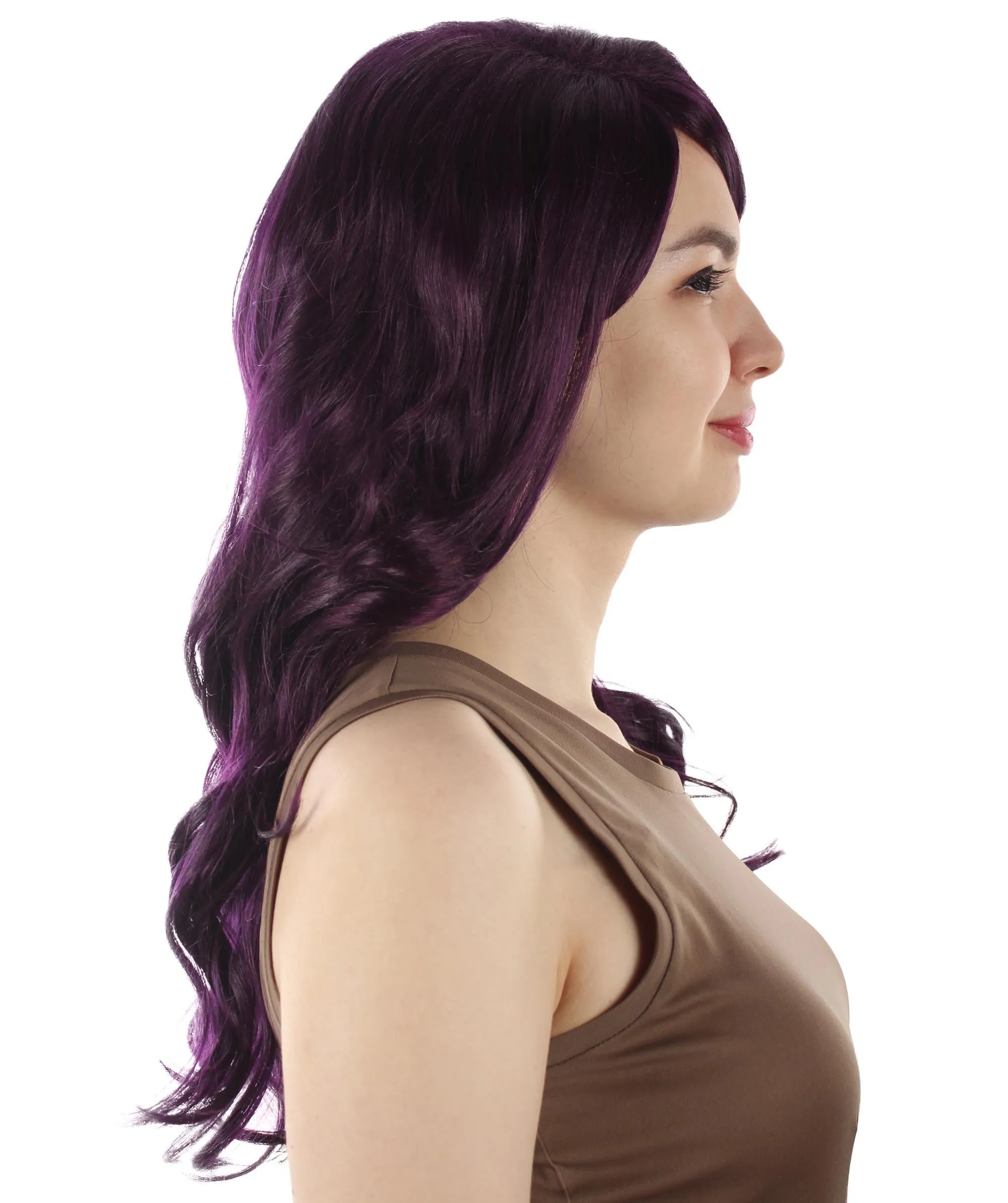 Long Length Wavy Cosplay Halloween Costume Party Hair Synthetic Fiber Mermaid Fairytale Wig, 18 Inches | HPO