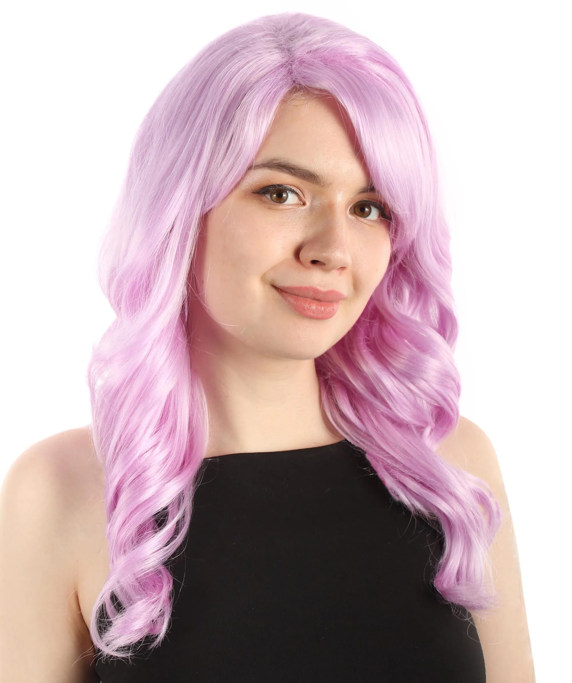 Long Length Wavy Cosplay Halloween Costume Party Hair Synthetic Fiber Mermaid Fairytale Wig, 18 Inches | HPO