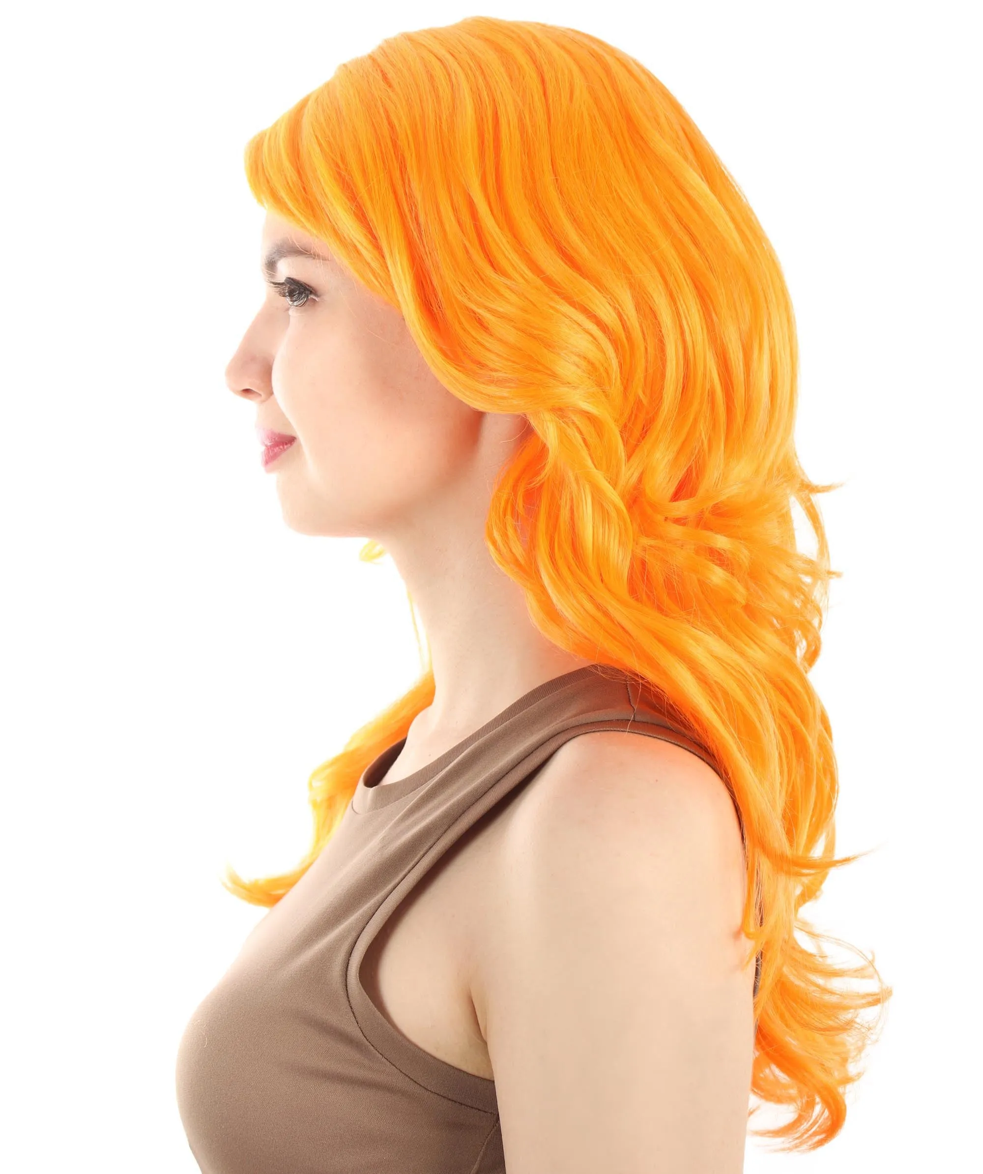 Long Length Wavy Cosplay Halloween Costume Party Hair Synthetic Fiber Mermaid Fairytale Wig, 18 Inches | HPO