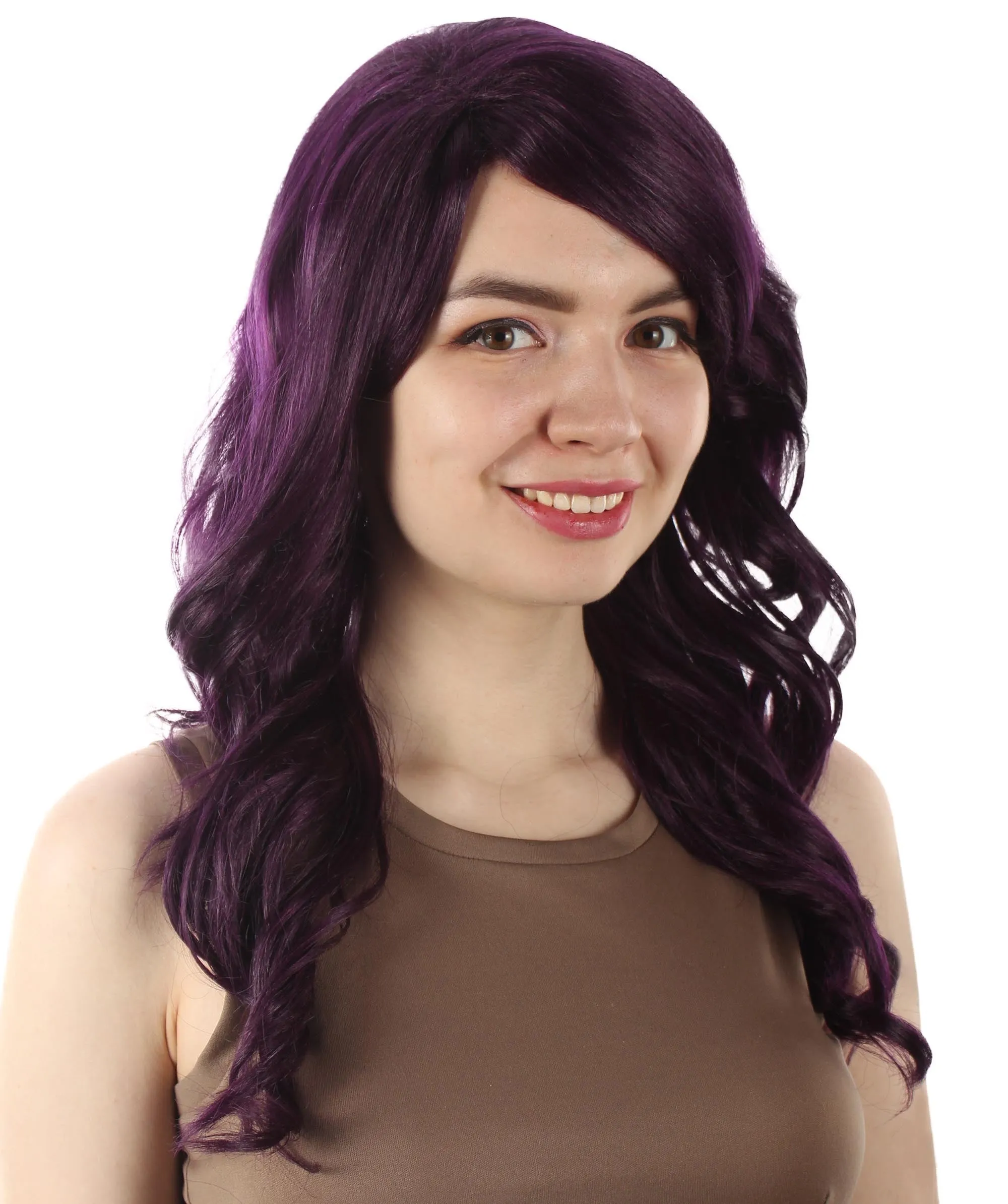 Long Length Wavy Cosplay Halloween Costume Party Hair Synthetic Fiber Mermaid Fairytale Wig, 18 Inches | HPO