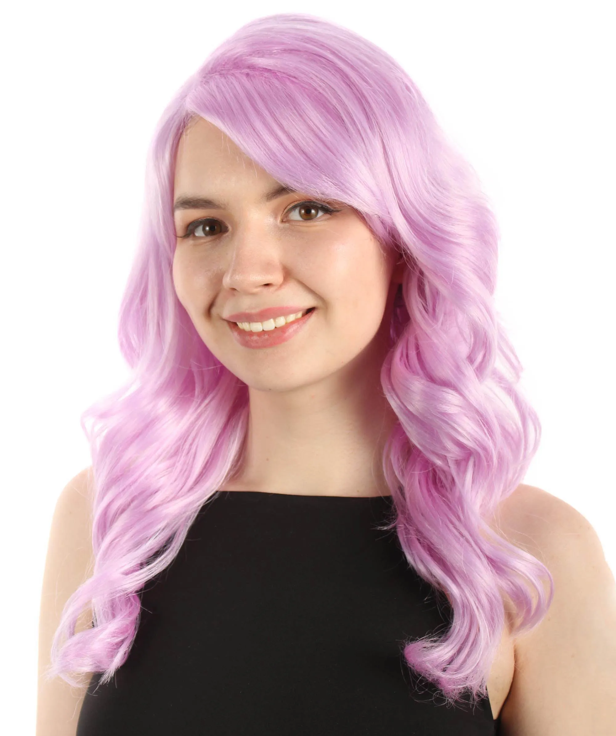 Long Length Wavy Cosplay Halloween Costume Party Hair Synthetic Fiber Mermaid Fairytale Wig, 18 Inches | HPO