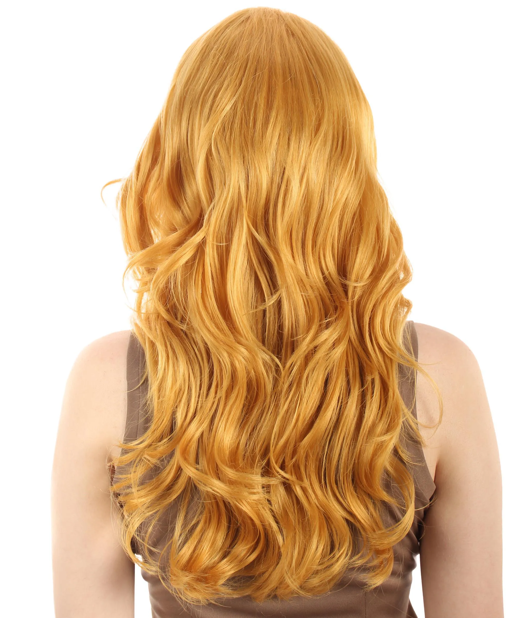 Long Length Wavy Cosplay Halloween Costume Party Hair Synthetic Fiber Mermaid Fairytale Wig, 18 Inches | HPO