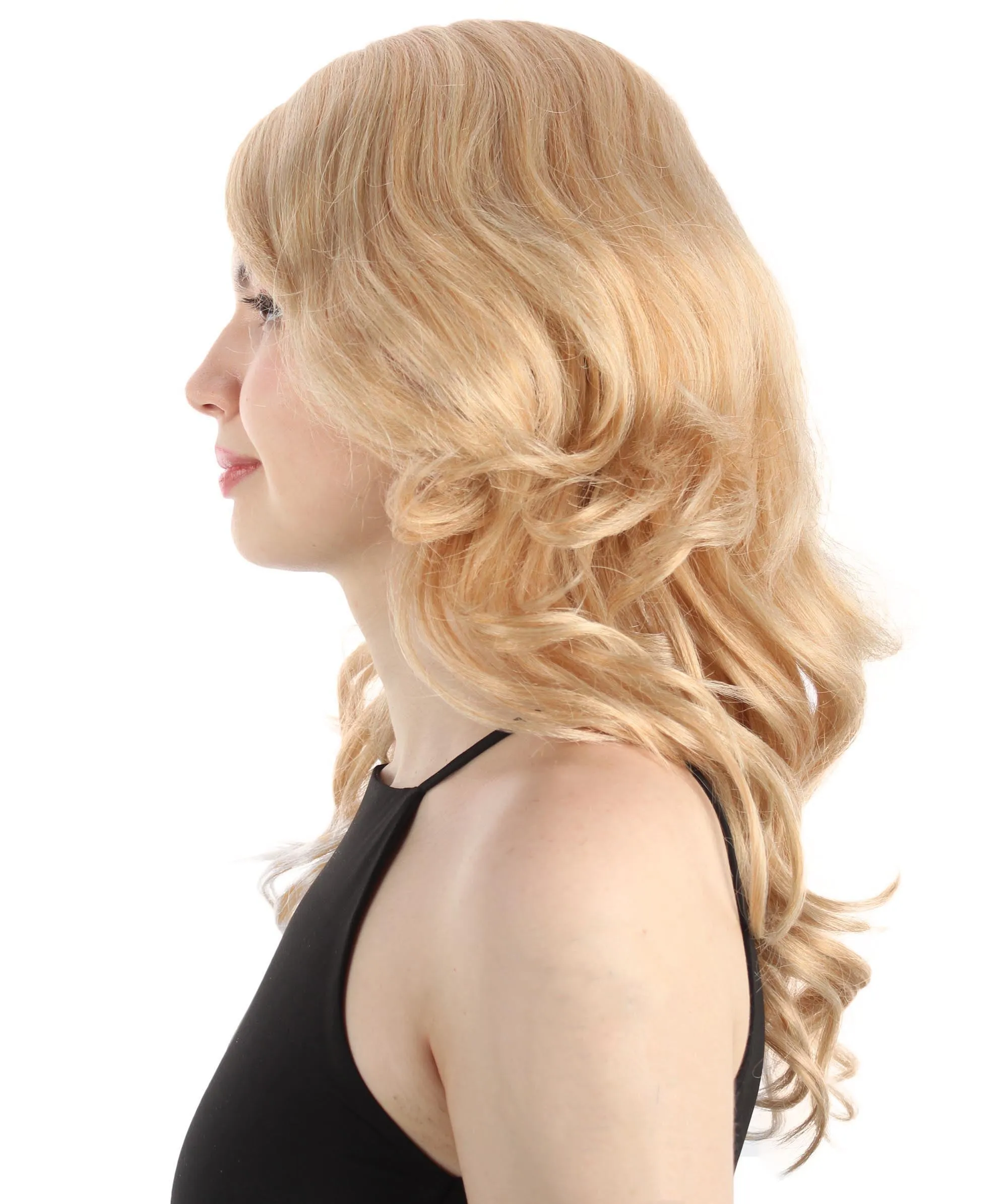 Long Length Wavy Cosplay Halloween Costume Party Hair Synthetic Fiber Mermaid Fairytale Wig, 18 Inches | HPO