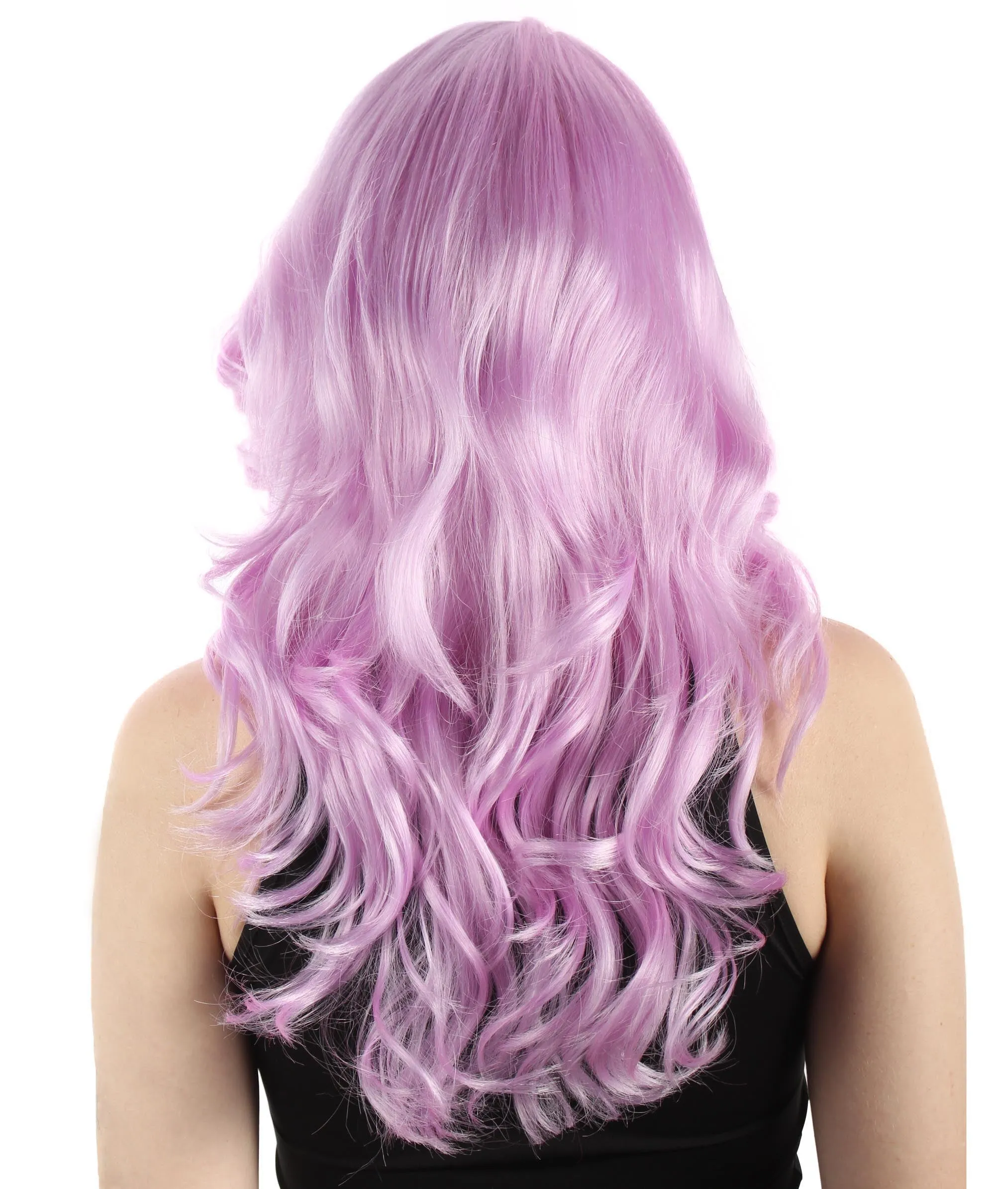 Long Length Wavy Cosplay Halloween Costume Party Hair Synthetic Fiber Mermaid Fairytale Wig, 18 Inches | HPO