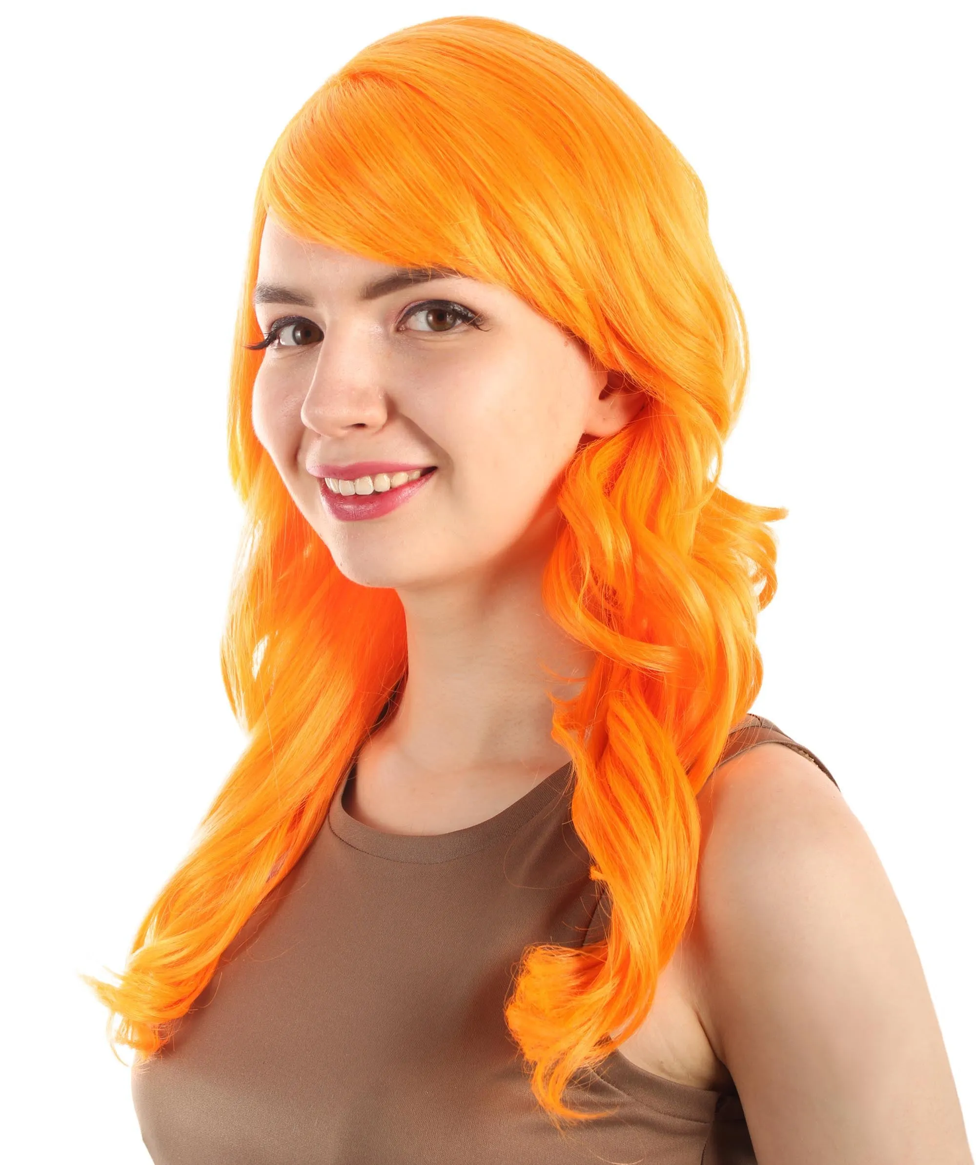 Long Length Wavy Cosplay Halloween Costume Party Hair Synthetic Fiber Mermaid Fairytale Wig, 18 Inches | HPO