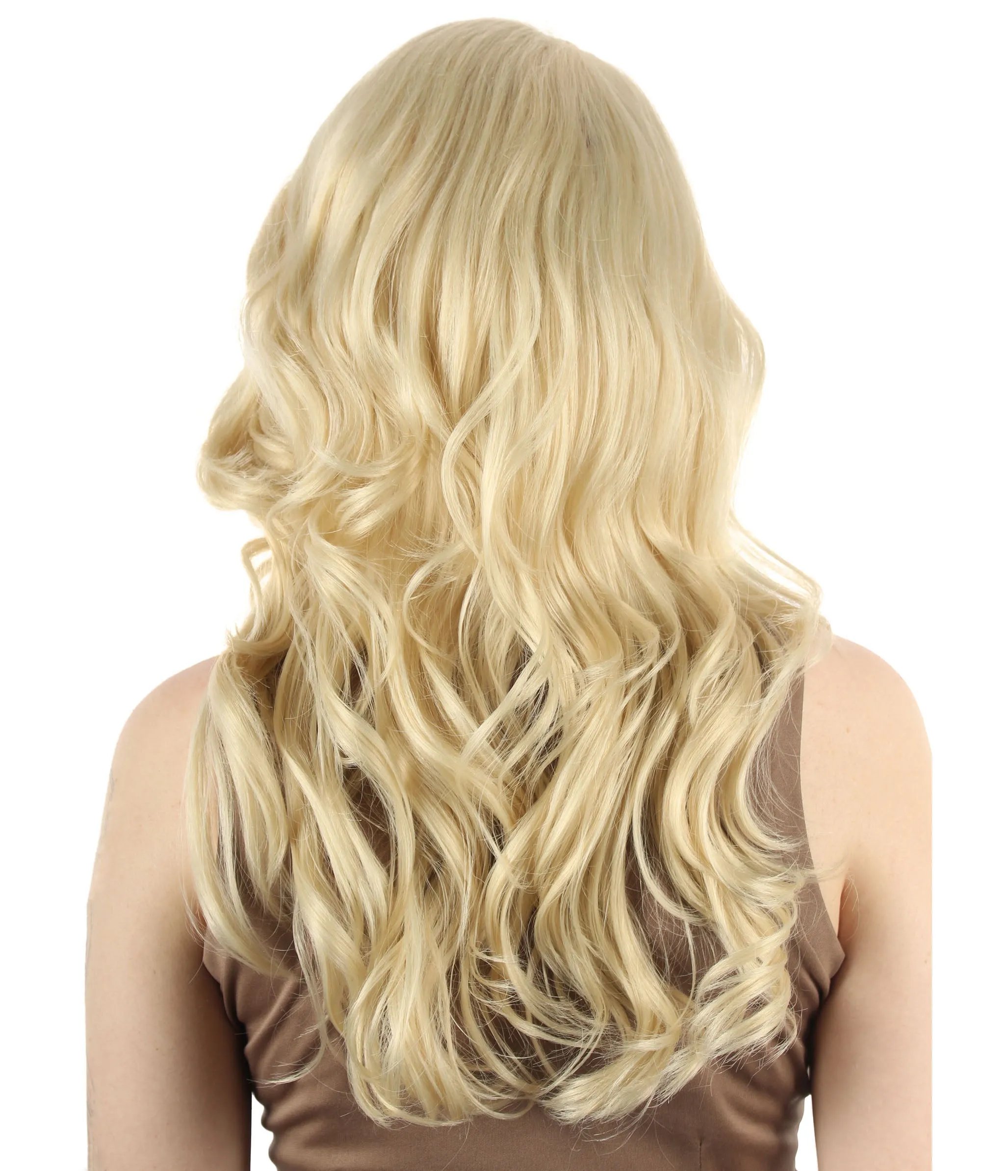 Long Length Wavy Cosplay Halloween Costume Party Hair Synthetic Fiber Mermaid Fairytale Wig, 18 Inches | HPO
