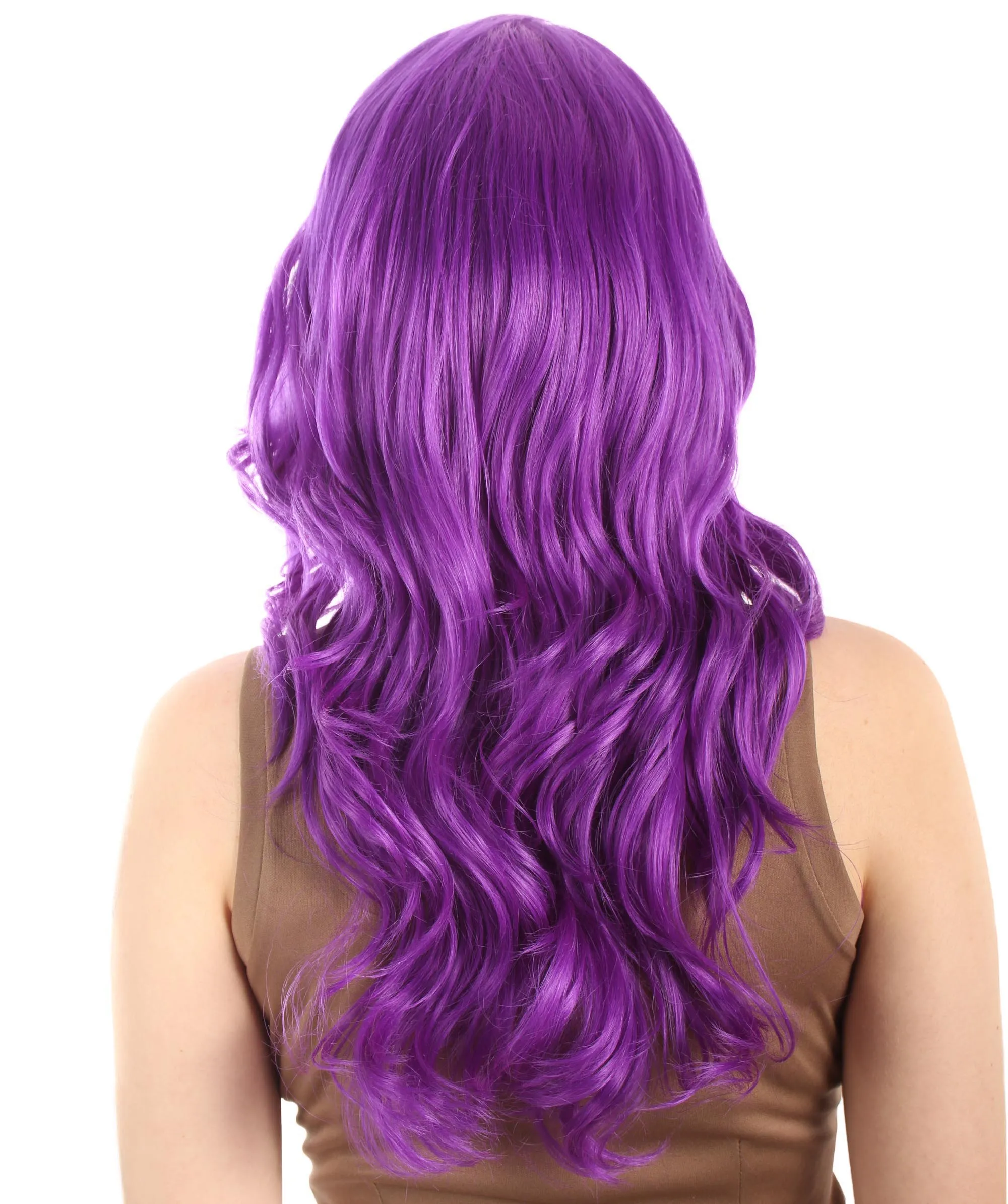 Long Length Wavy Cosplay Halloween Costume Party Hair Synthetic Fiber Mermaid Fairytale Wig, 18 Inches | HPO