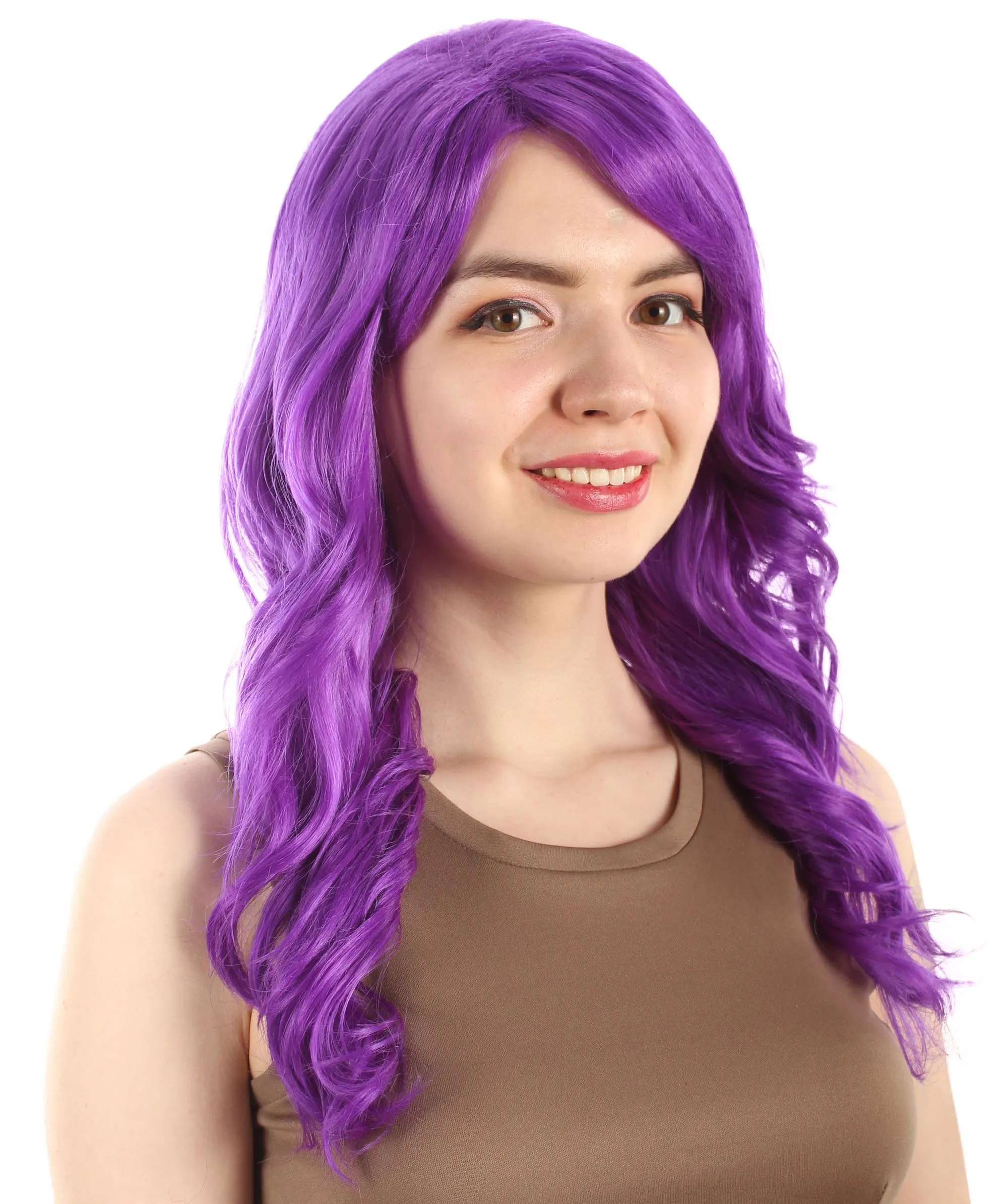 Long Length Wavy Cosplay Halloween Costume Party Hair Synthetic Fiber Mermaid Fairytale Wig, 18 Inches | HPO