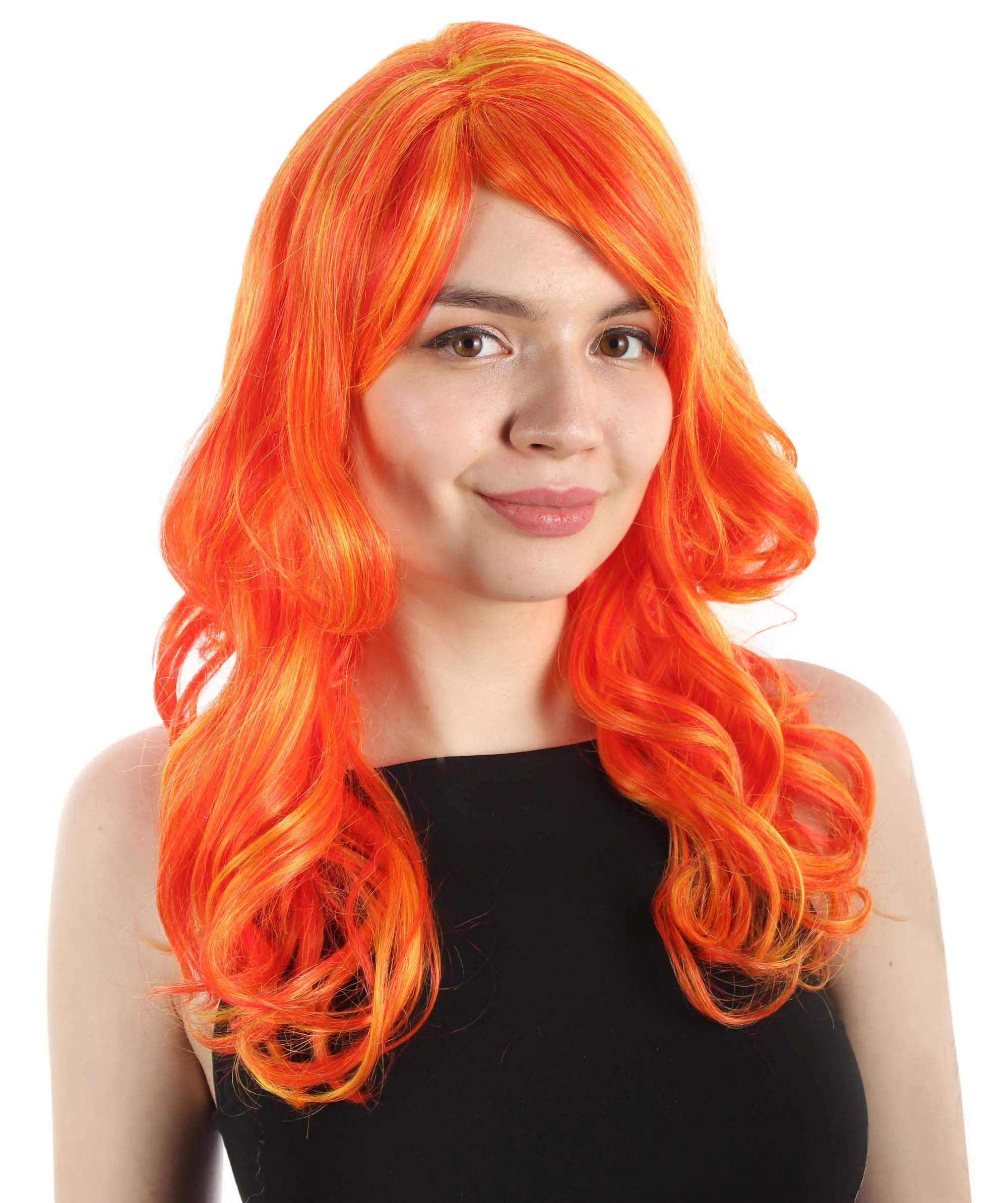 Long Length Wavy Cosplay Halloween Costume Party Hair Synthetic Fiber Mermaid Fairytale Wig, 18 Inches | HPO