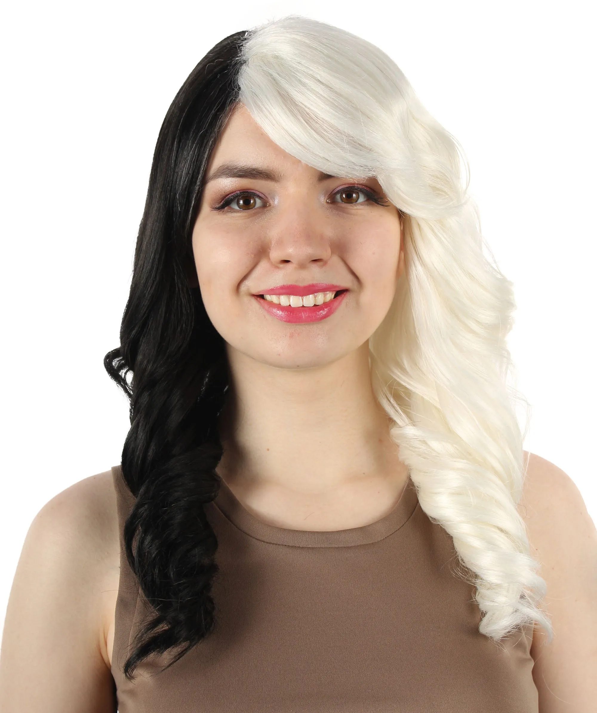 Long Length Wavy Cosplay Halloween Costume Party Hair Synthetic Fiber Mermaid Fairytale Wig, 18 Inches | HPO