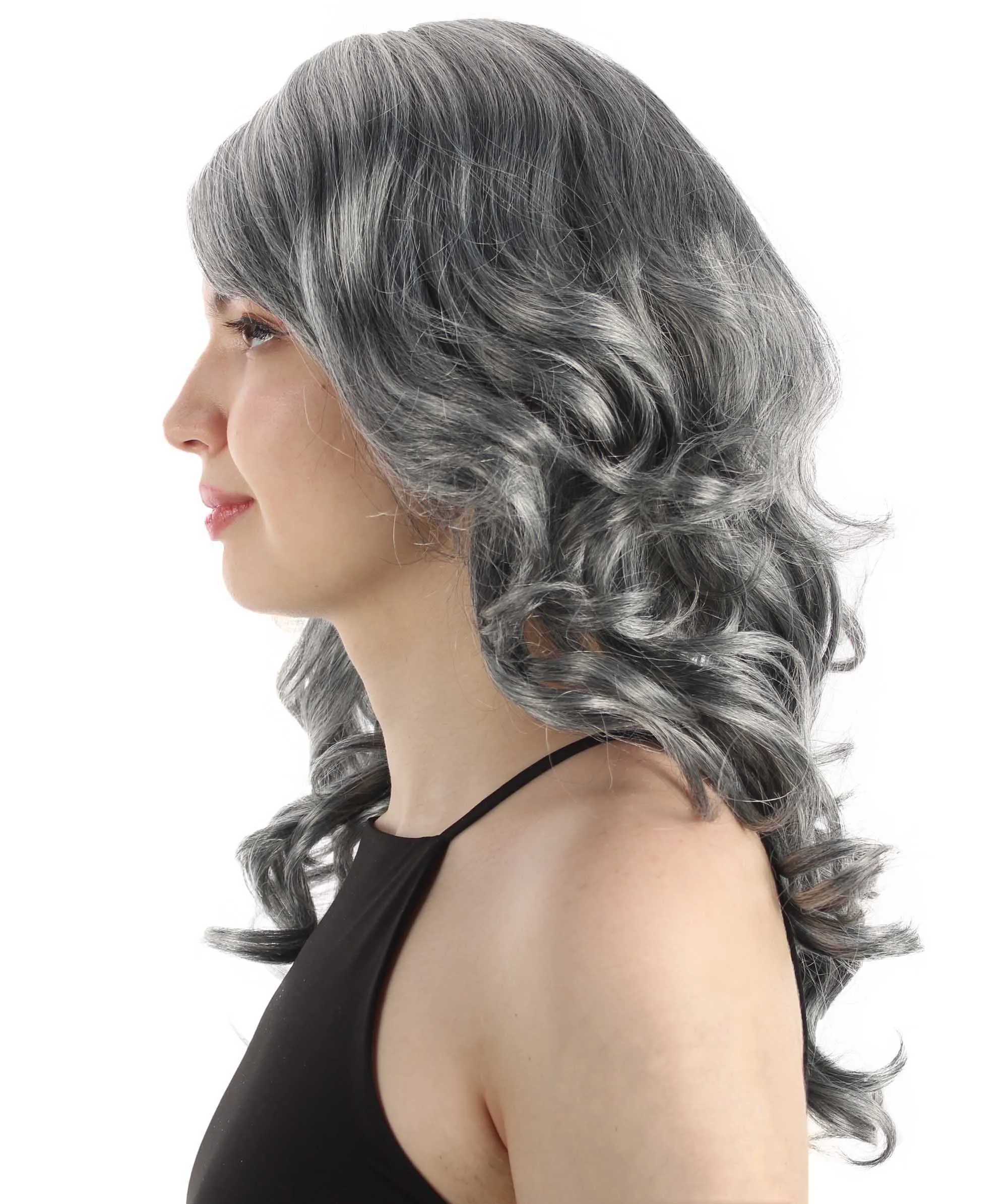 Long Length Wavy Cosplay Halloween Costume Party Hair Synthetic Fiber Mermaid Fairytale Wig, 18 Inches | HPO