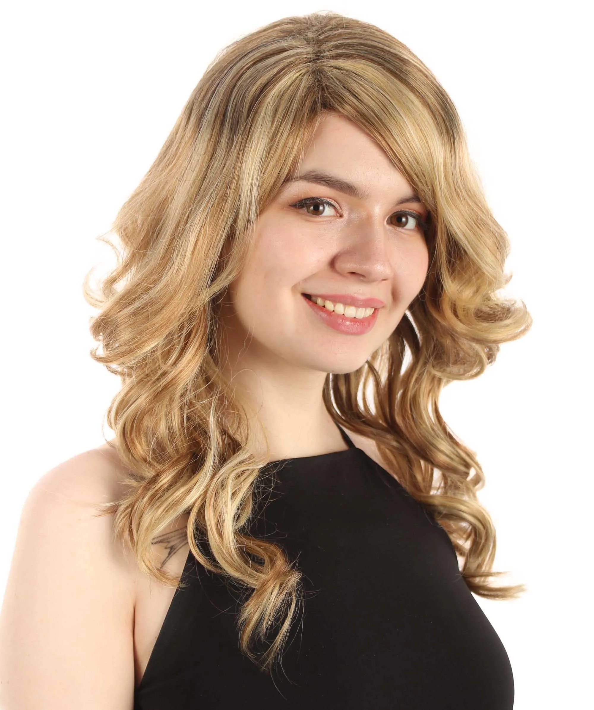 Long Length Wavy Cosplay Halloween Costume Party Hair Synthetic Fiber Mermaid Fairytale Wig, 18 Inches | HPO