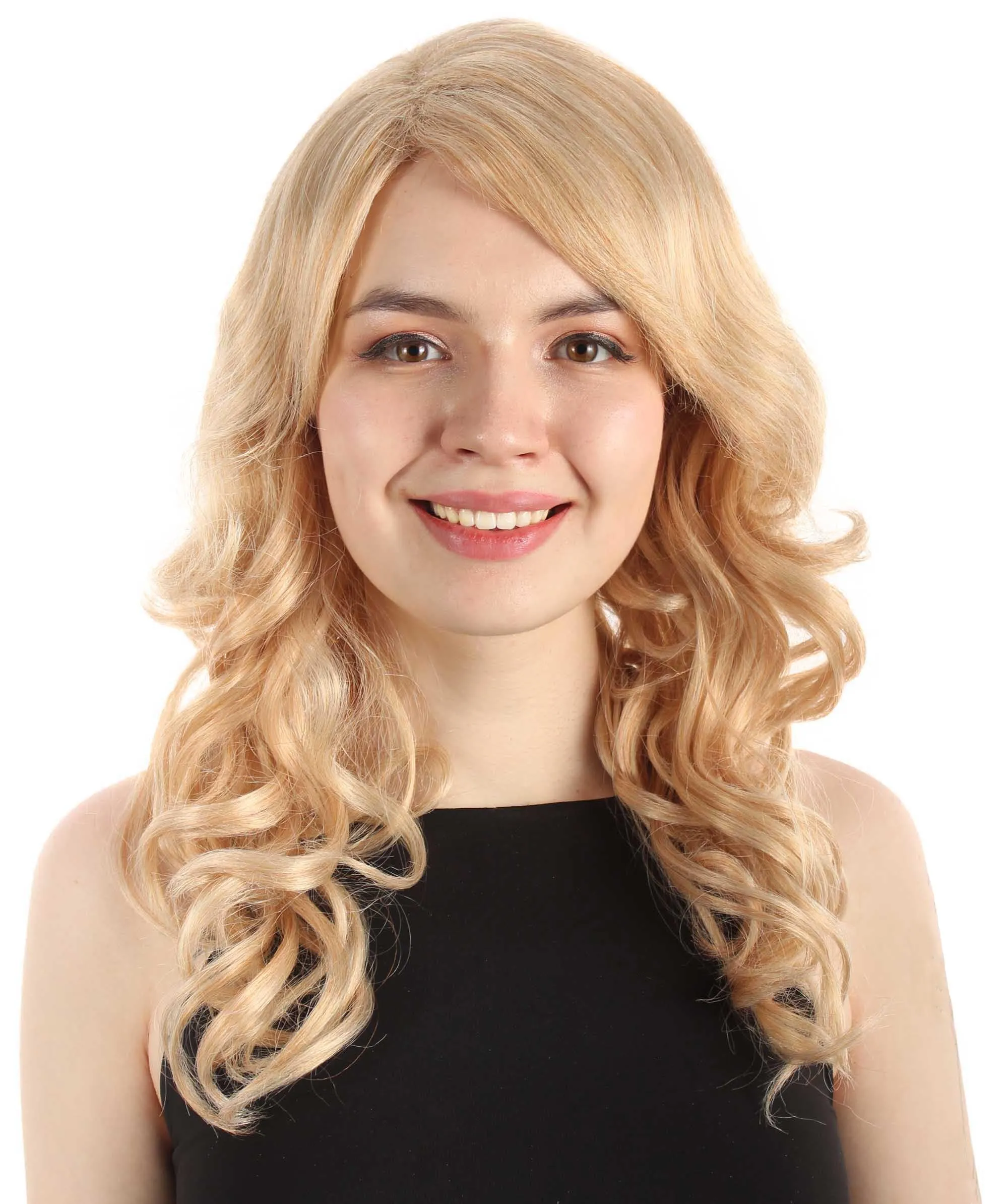 Long Length Wavy Cosplay Halloween Costume Party Hair Synthetic Fiber Mermaid Fairytale Wig, 18 Inches | HPO