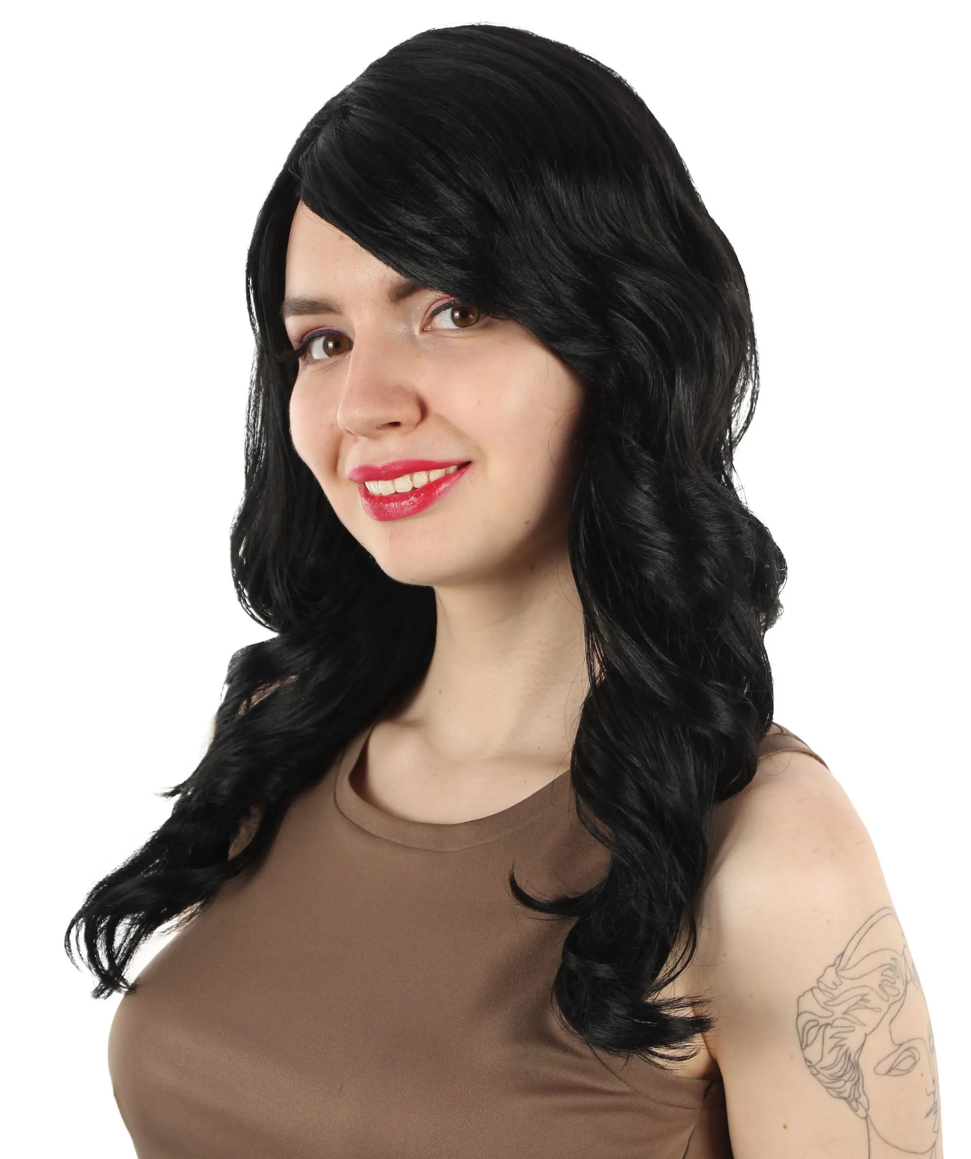 Long Length Wavy Cosplay Halloween Costume Party Hair Synthetic Fiber Mermaid Fairytale Wig, 18 Inches | HPO
