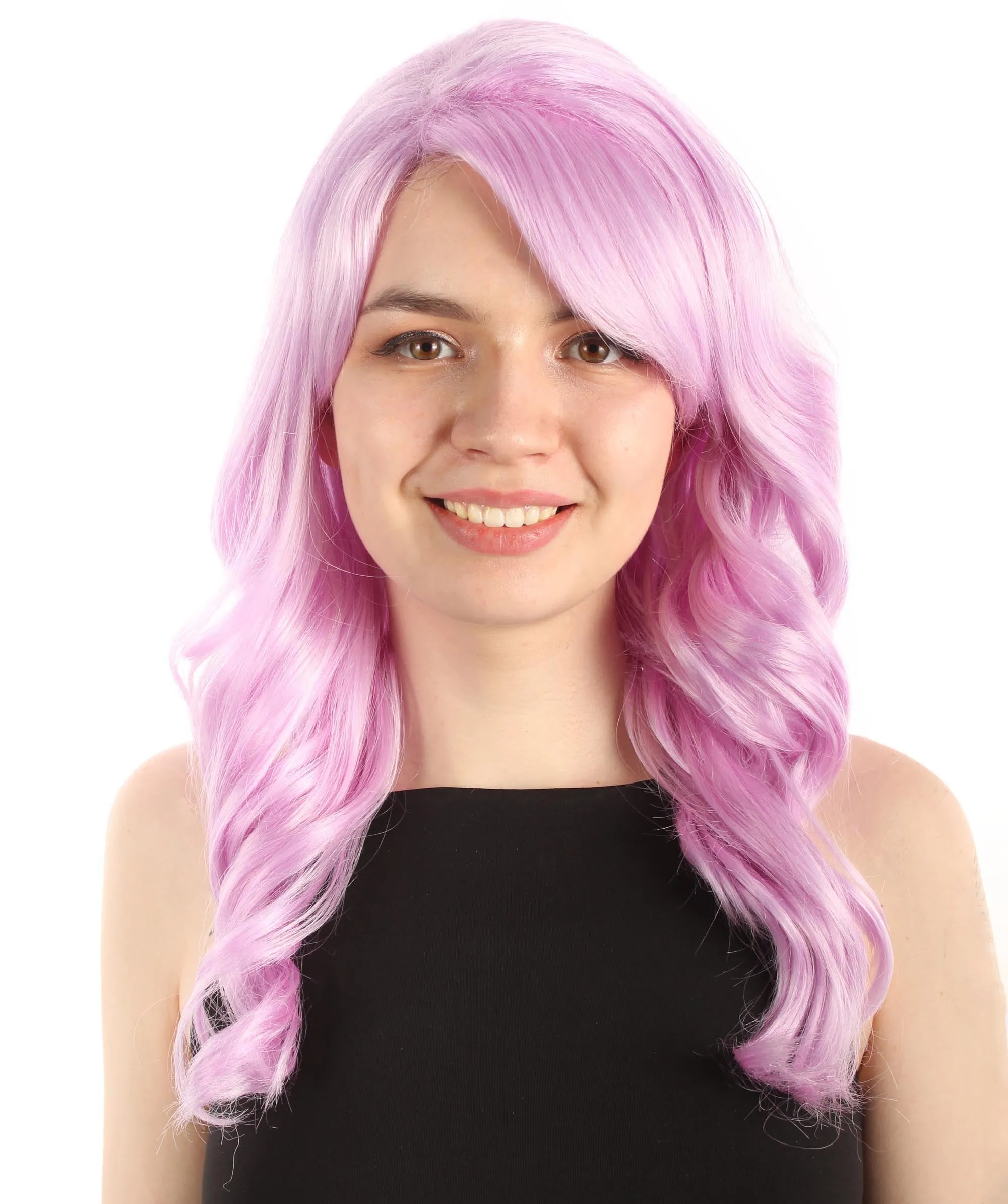 Long Length Wavy Cosplay Halloween Costume Party Hair Synthetic Fiber Mermaid Fairytale Wig, 18 Inches | HPO