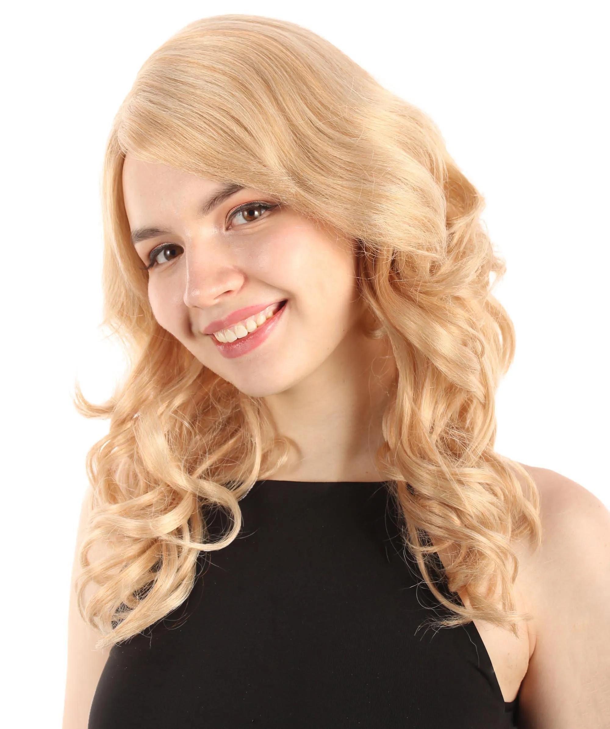 Long Length Wavy Cosplay Halloween Costume Party Hair Synthetic Fiber Mermaid Fairytale Wig, 18 Inches | HPO