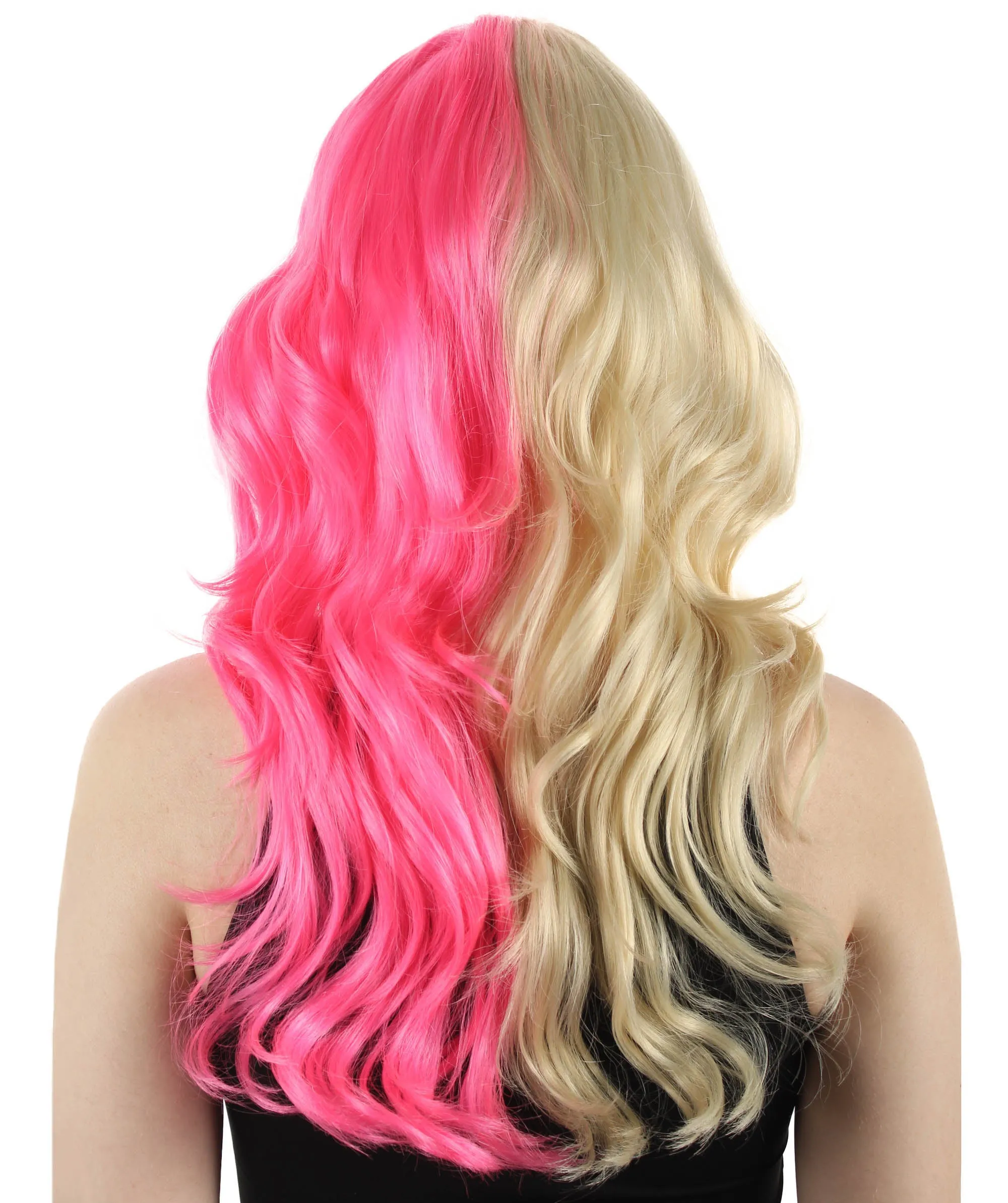 Long Length Wavy Cosplay Halloween Costume Party Hair Synthetic Fiber Mermaid Fairytale Wig, 18 Inches | HPO