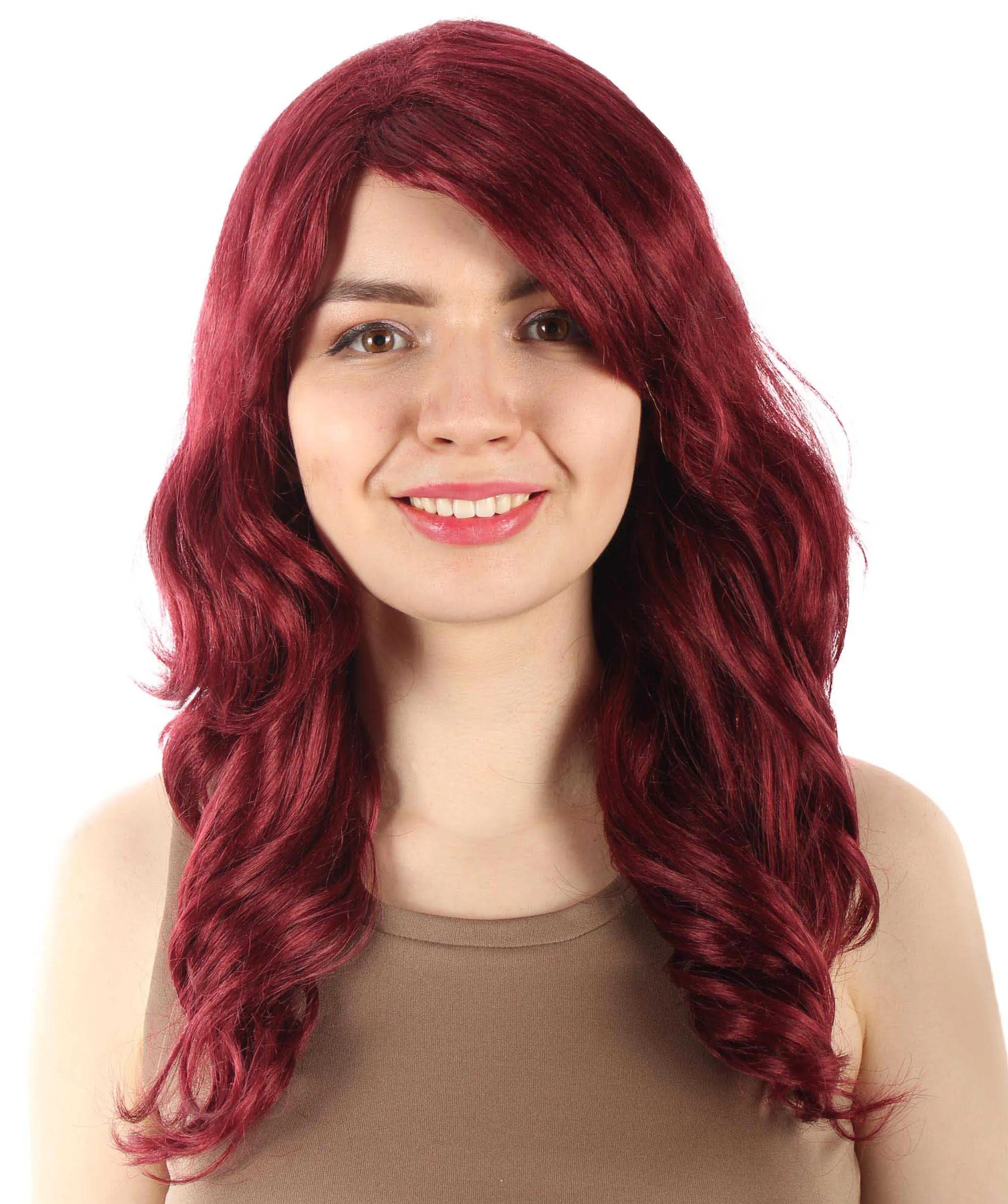 Long Length Wavy Cosplay Halloween Costume Party Hair Synthetic Fiber Mermaid Fairytale Wig, 18 Inches | HPO